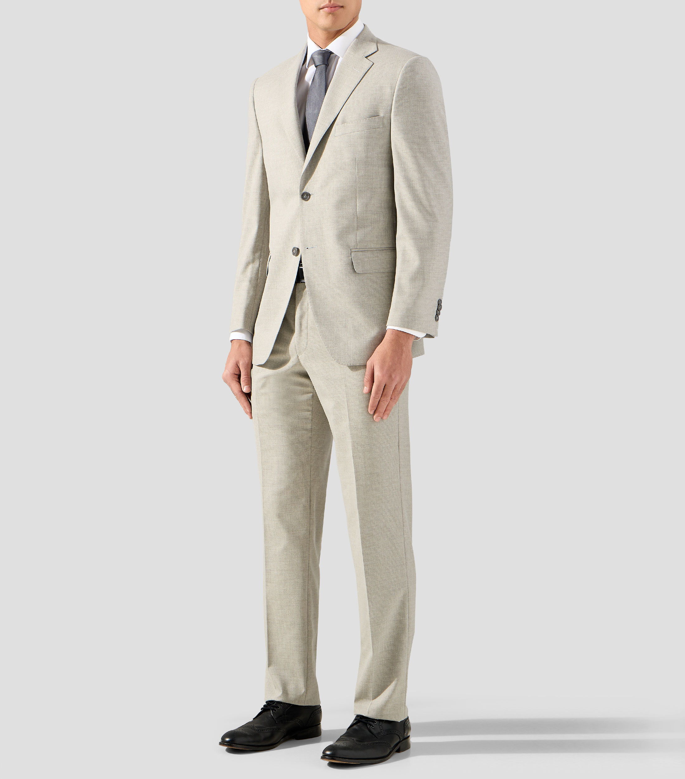 Traje regular microdiseño Hombre
