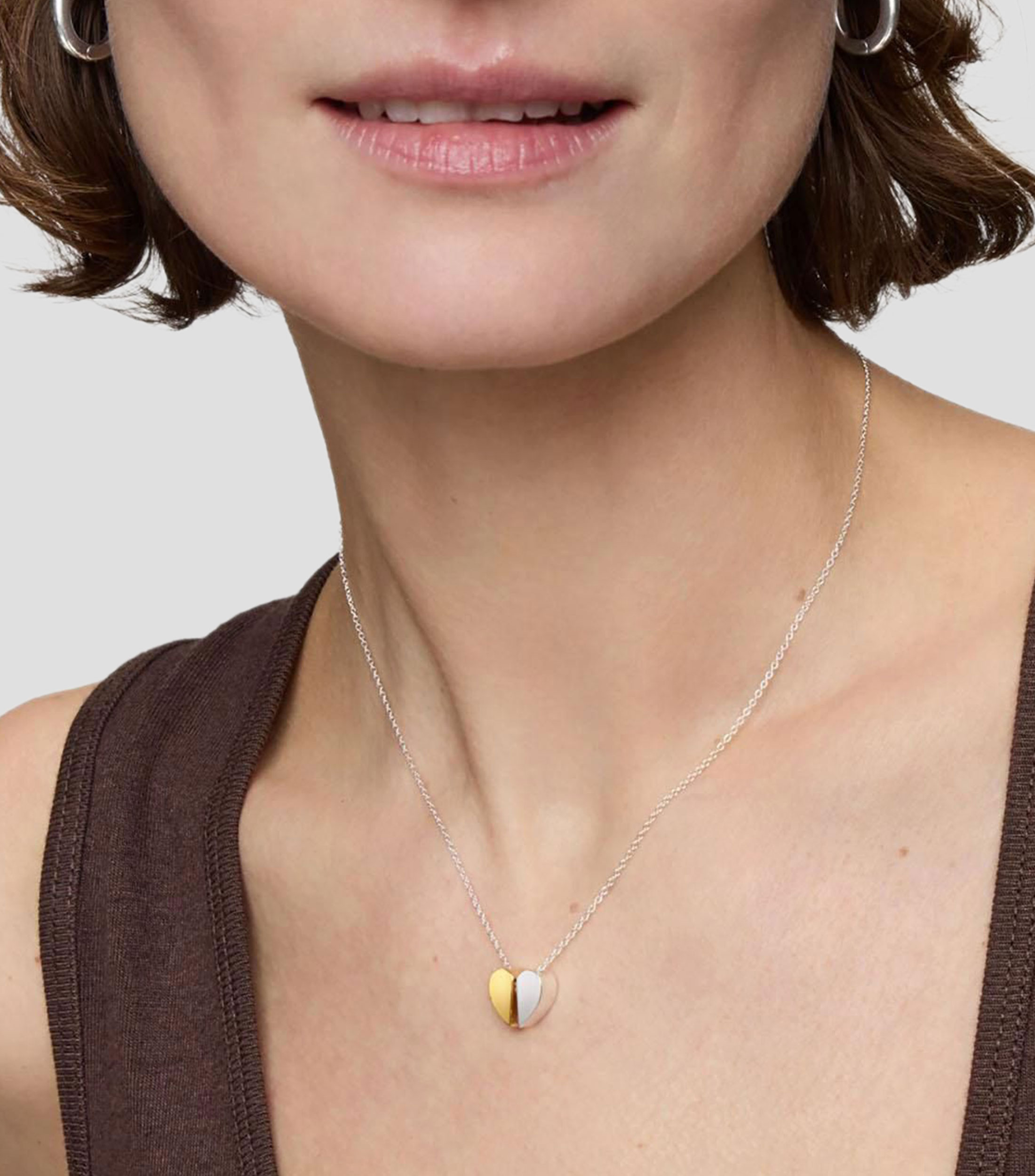 Collar con corazón en plata Tous 1950 Mujer