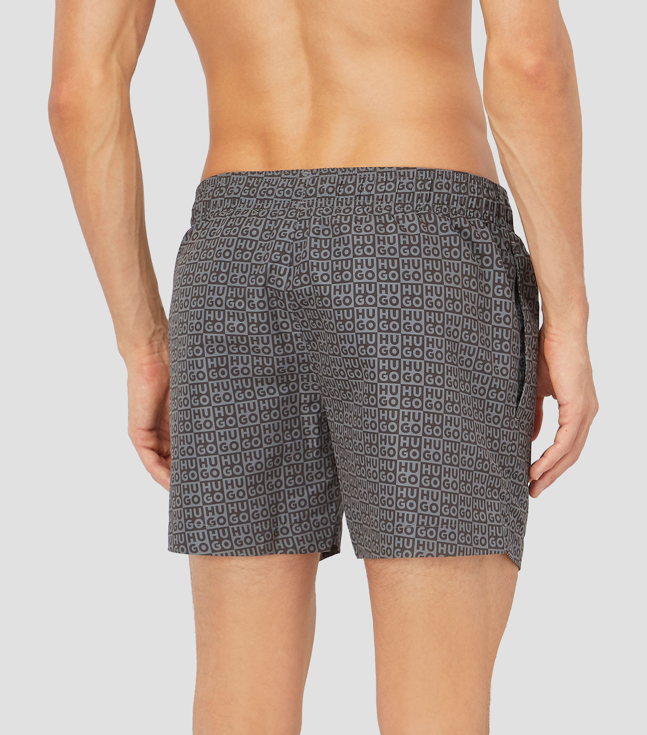 Traje de baño corto estampado Hombre