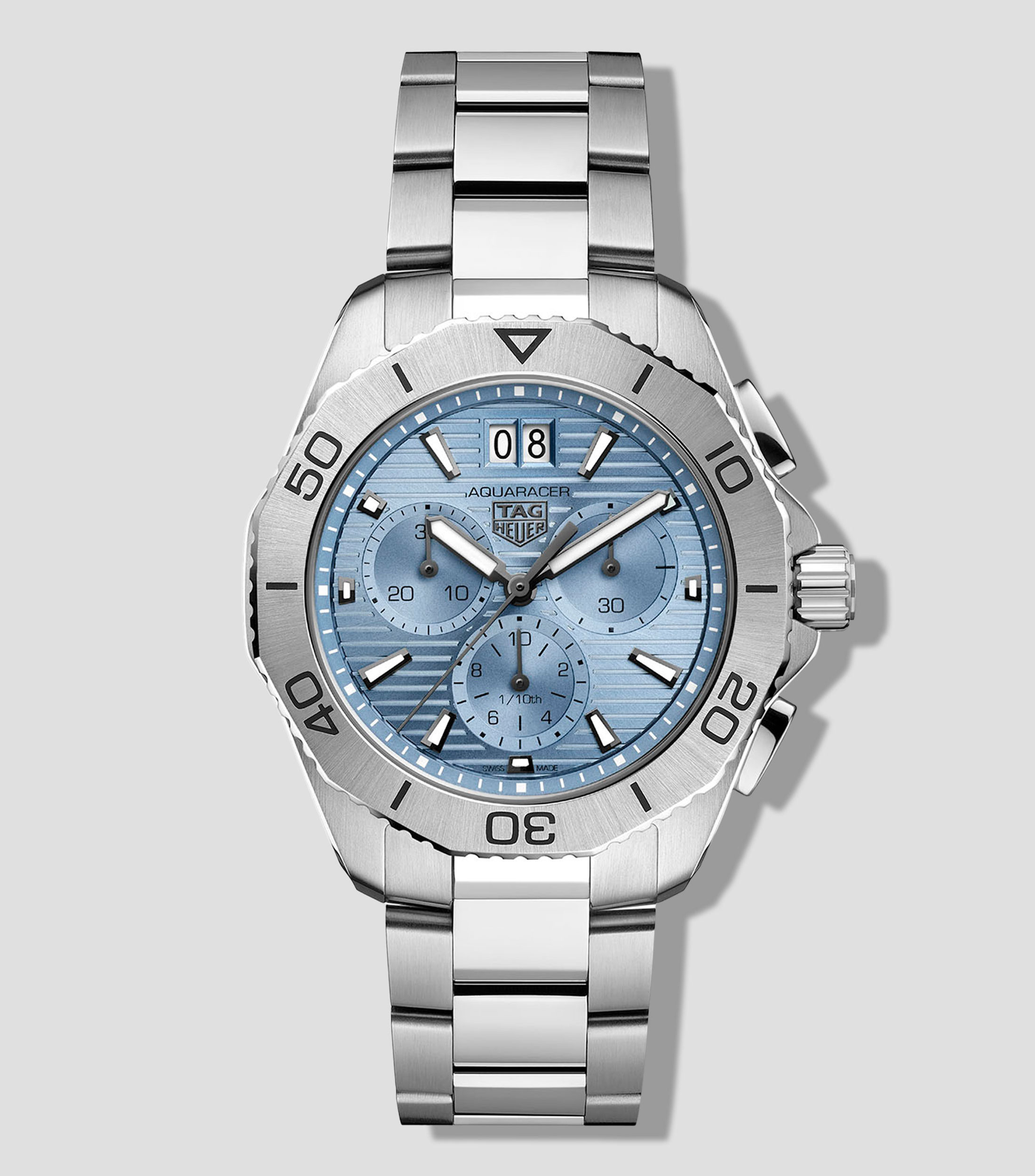 Reloj para Hombre Aquaracer casual plateado/azul celeste