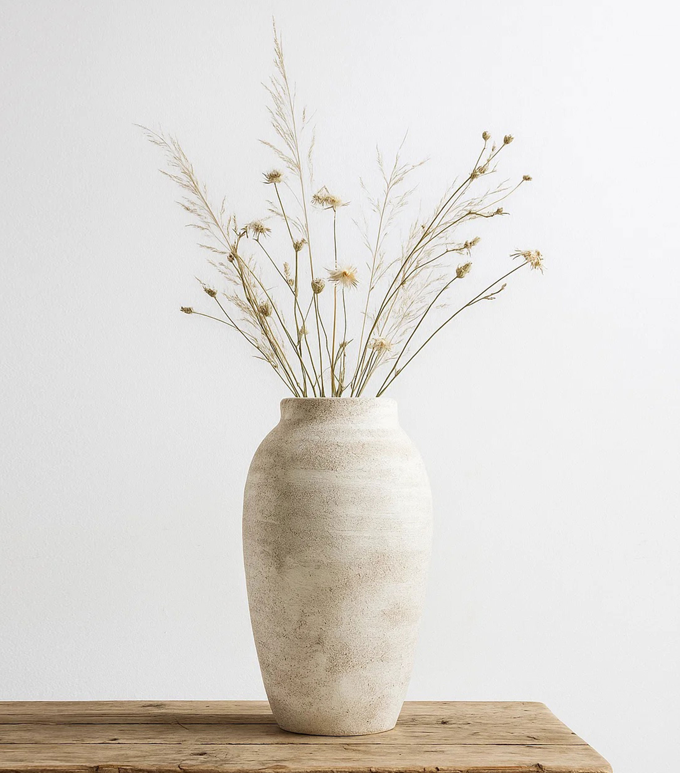 Florero Tierra Blanca en cerámica