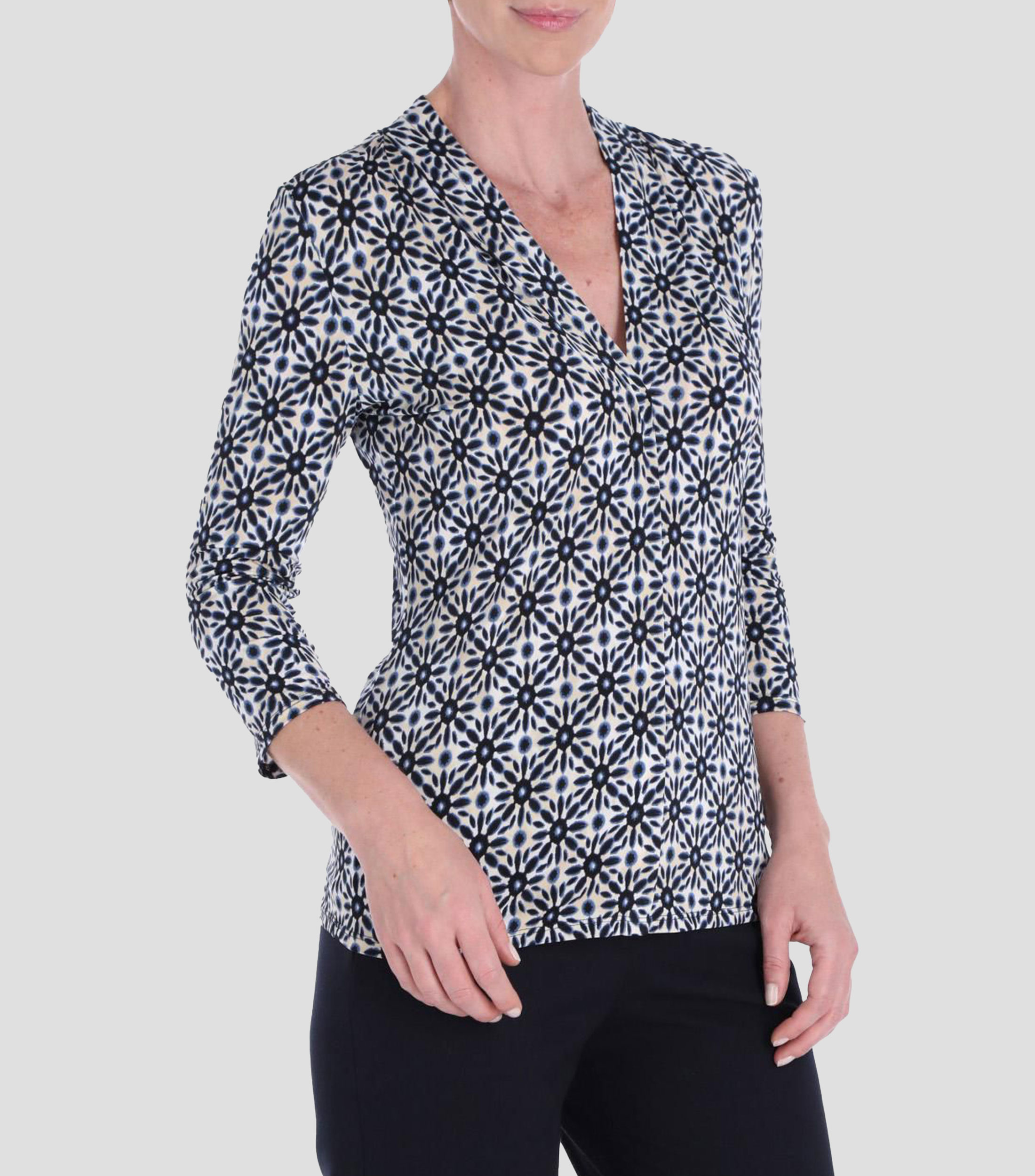 Blusa estampada manga 3/4 Petite Mujer