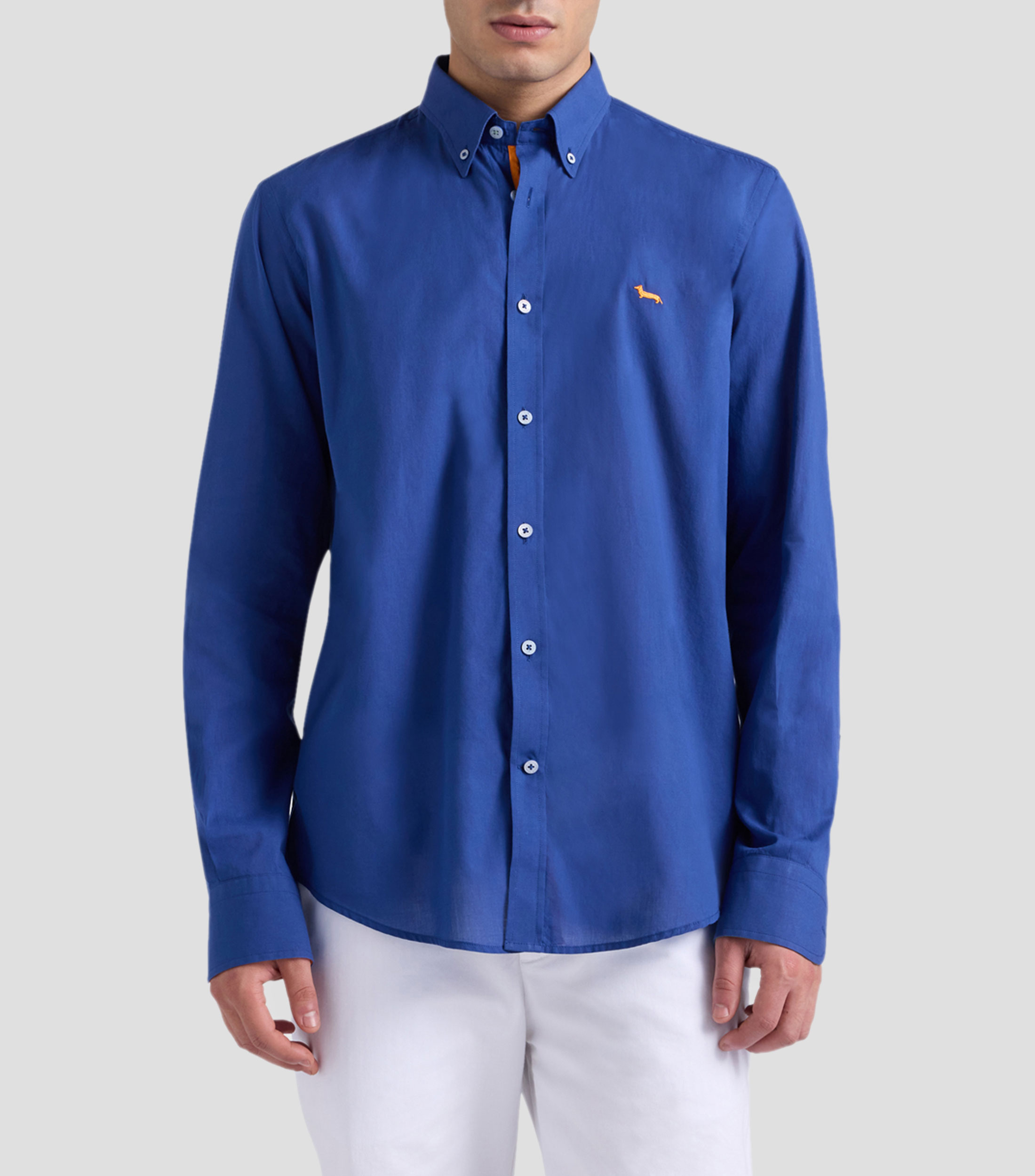 Camisa liso manga larga Hombre