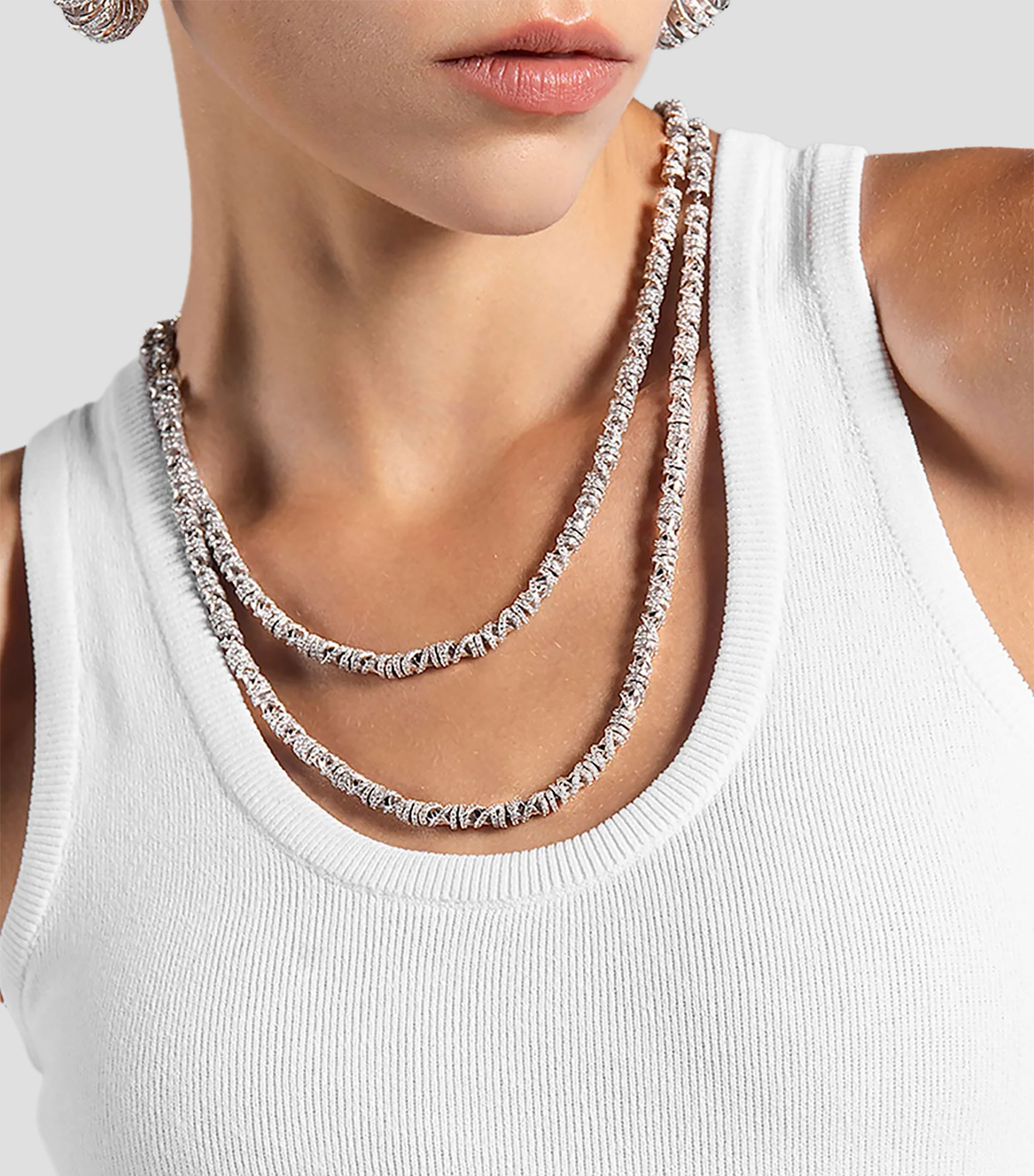 Collar en plata con circonia cúbica Hiver Mujer