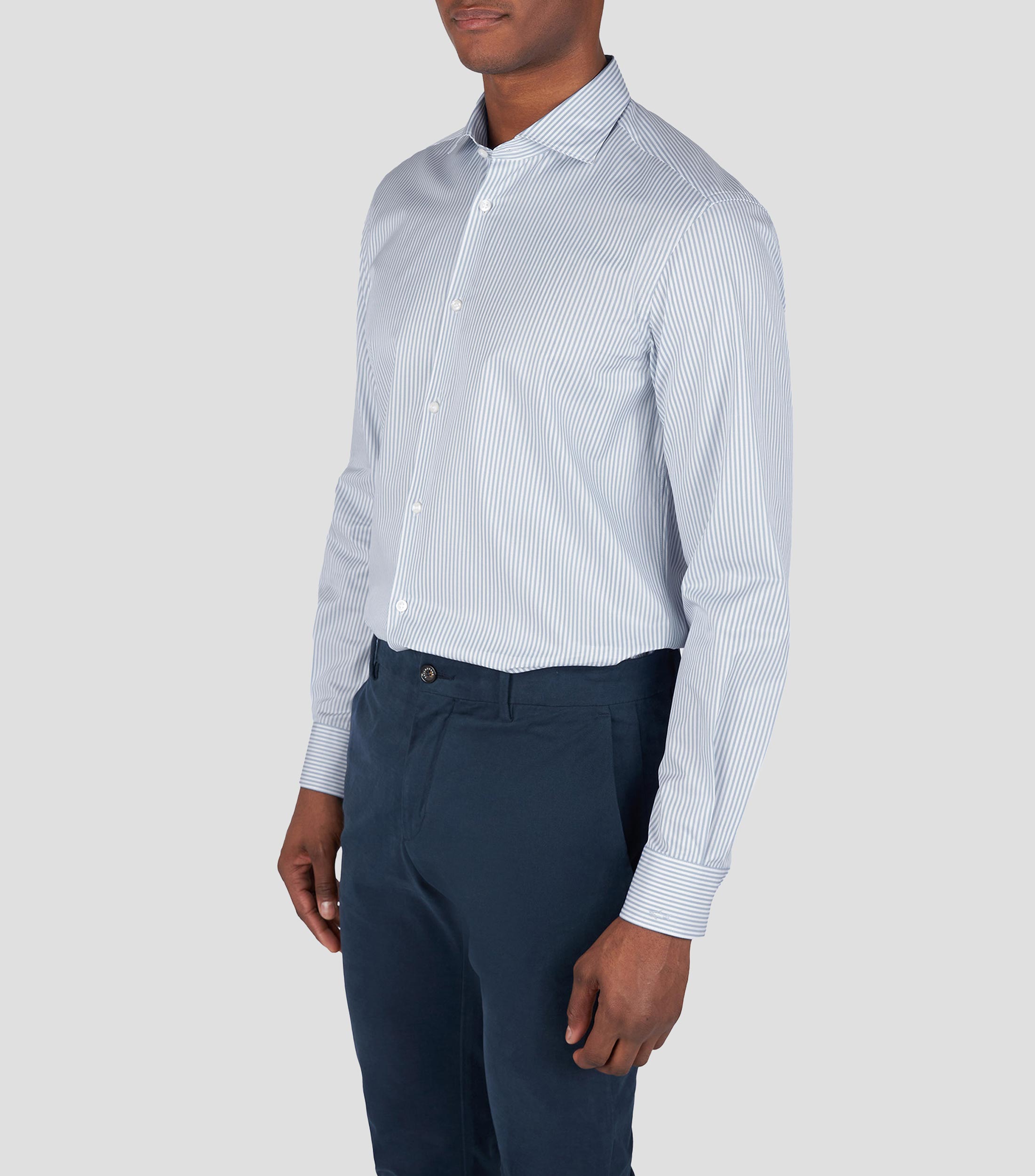 Camisa rayas manga larga Hombre