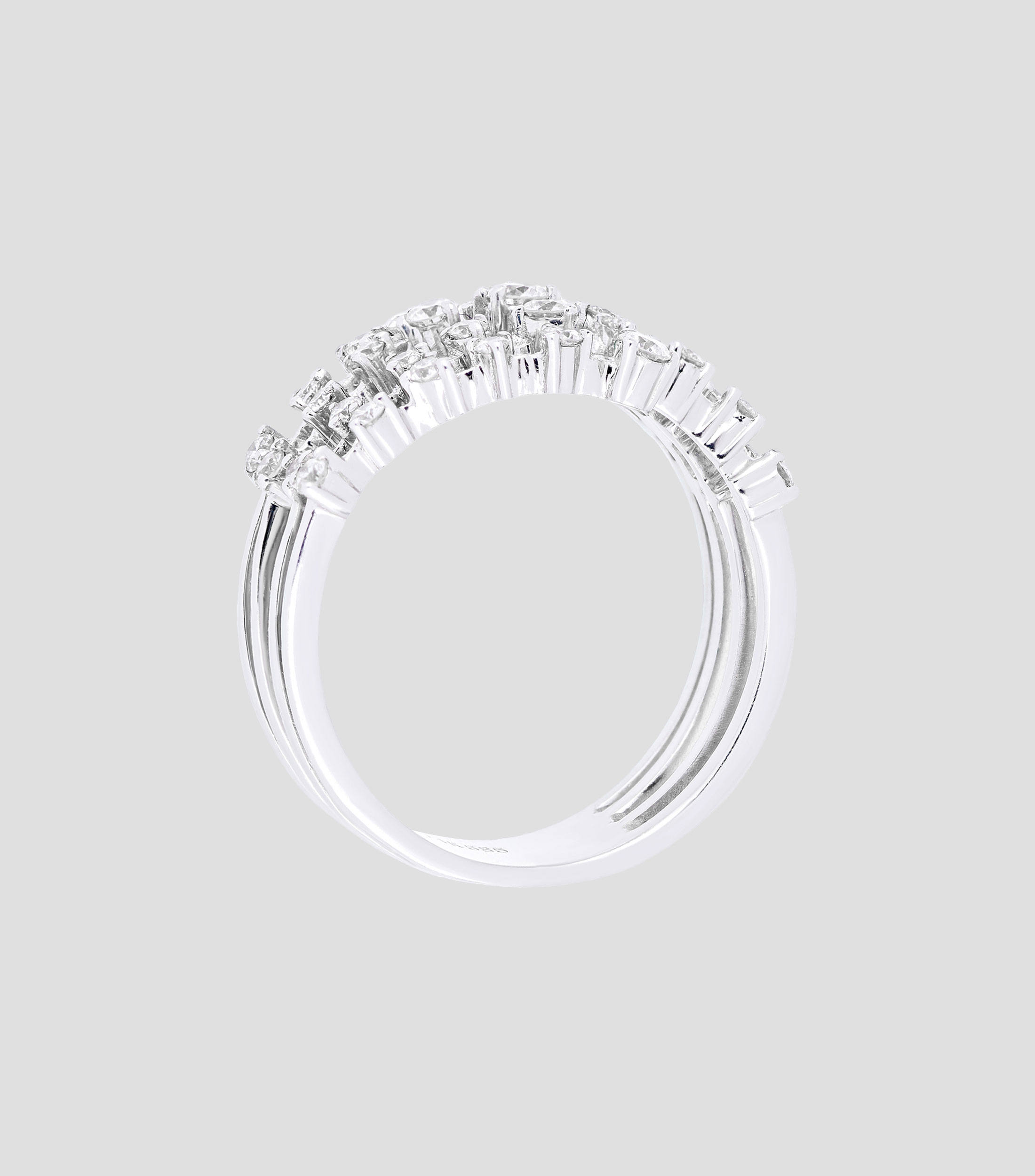 Anillo en oro 14 Kts con diamantes Mujer