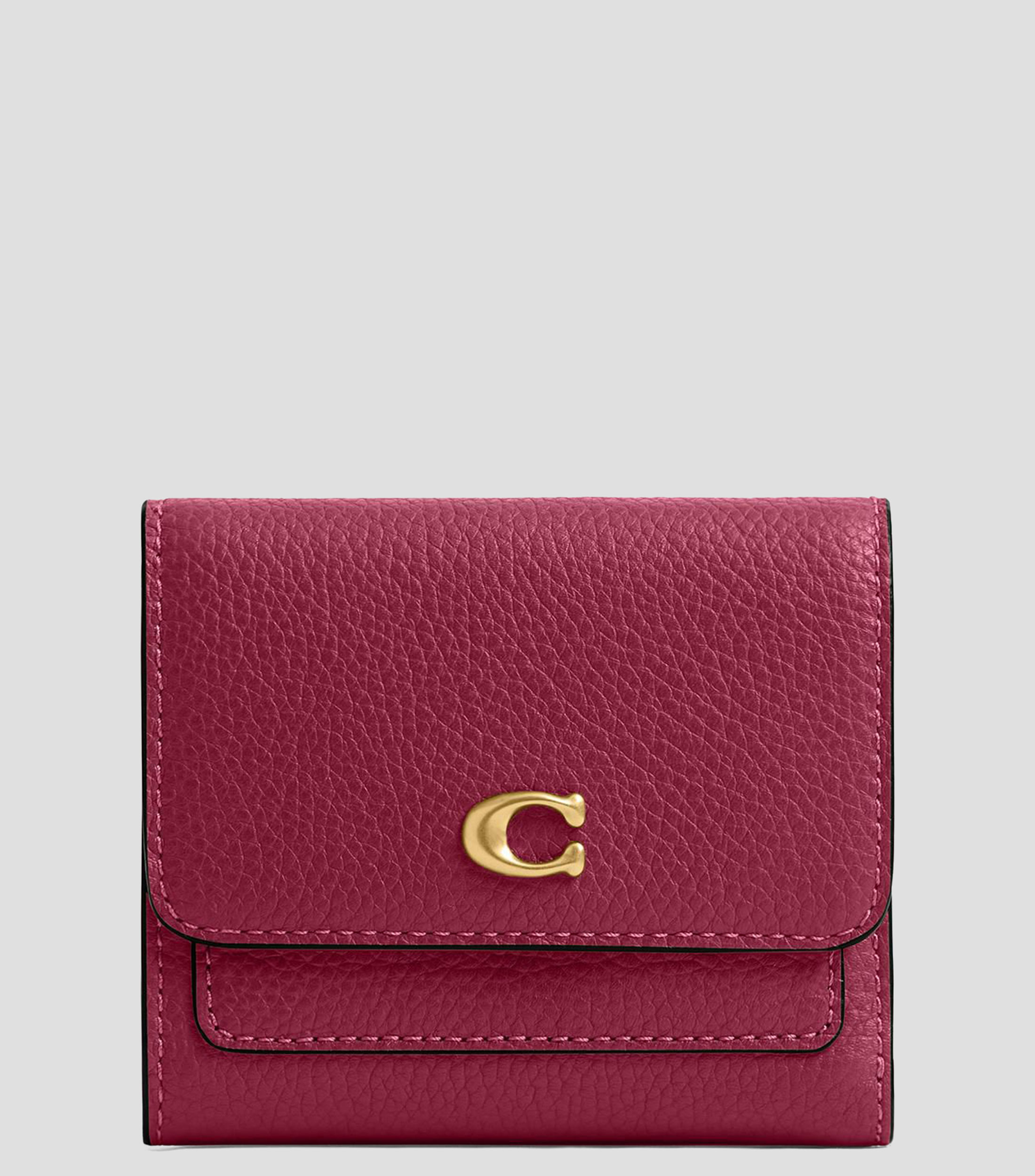 Cartera fucsia en piel Mila lisa Mujer