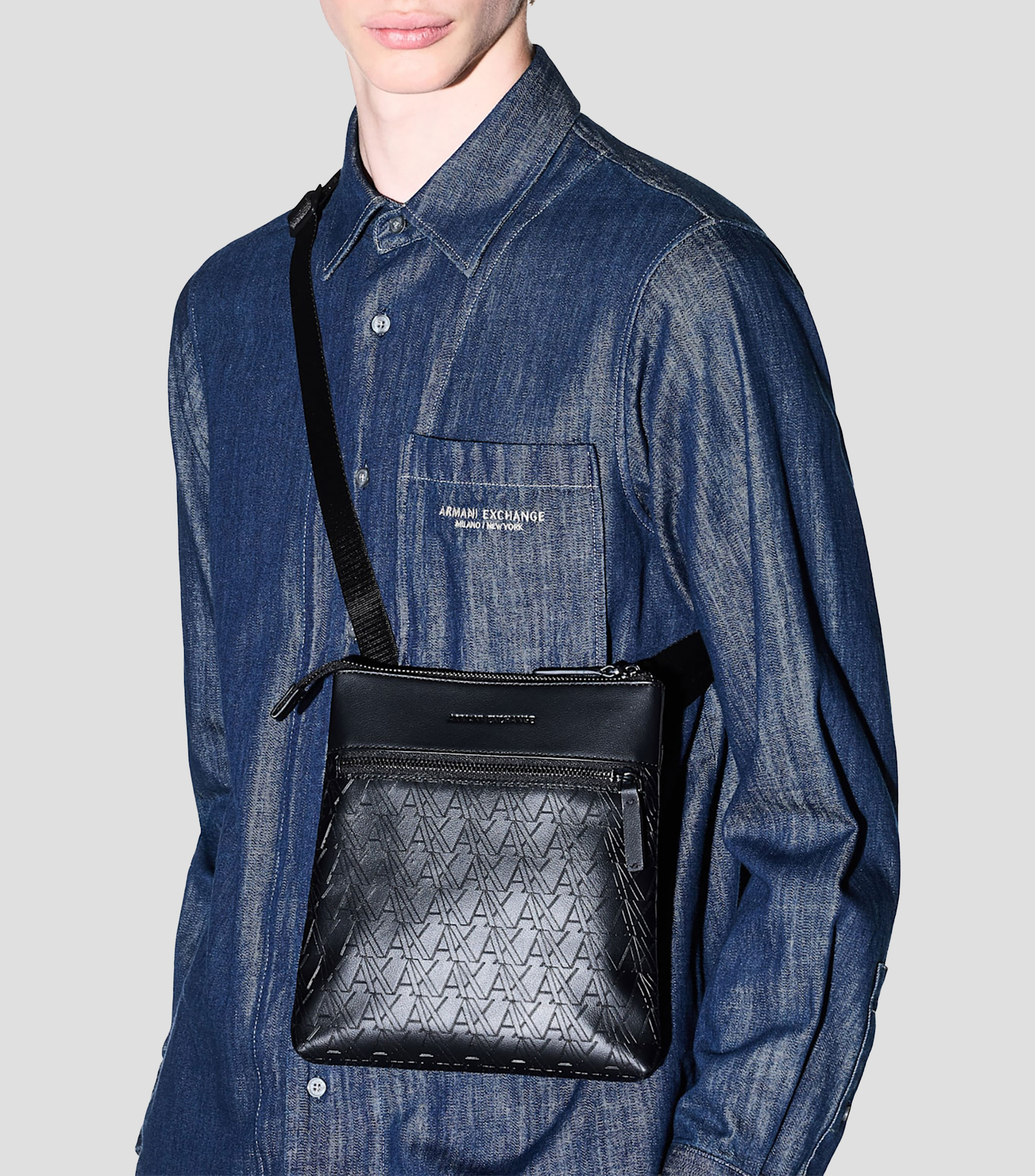 Bolso Crossbody fantasía con grabado Hombre