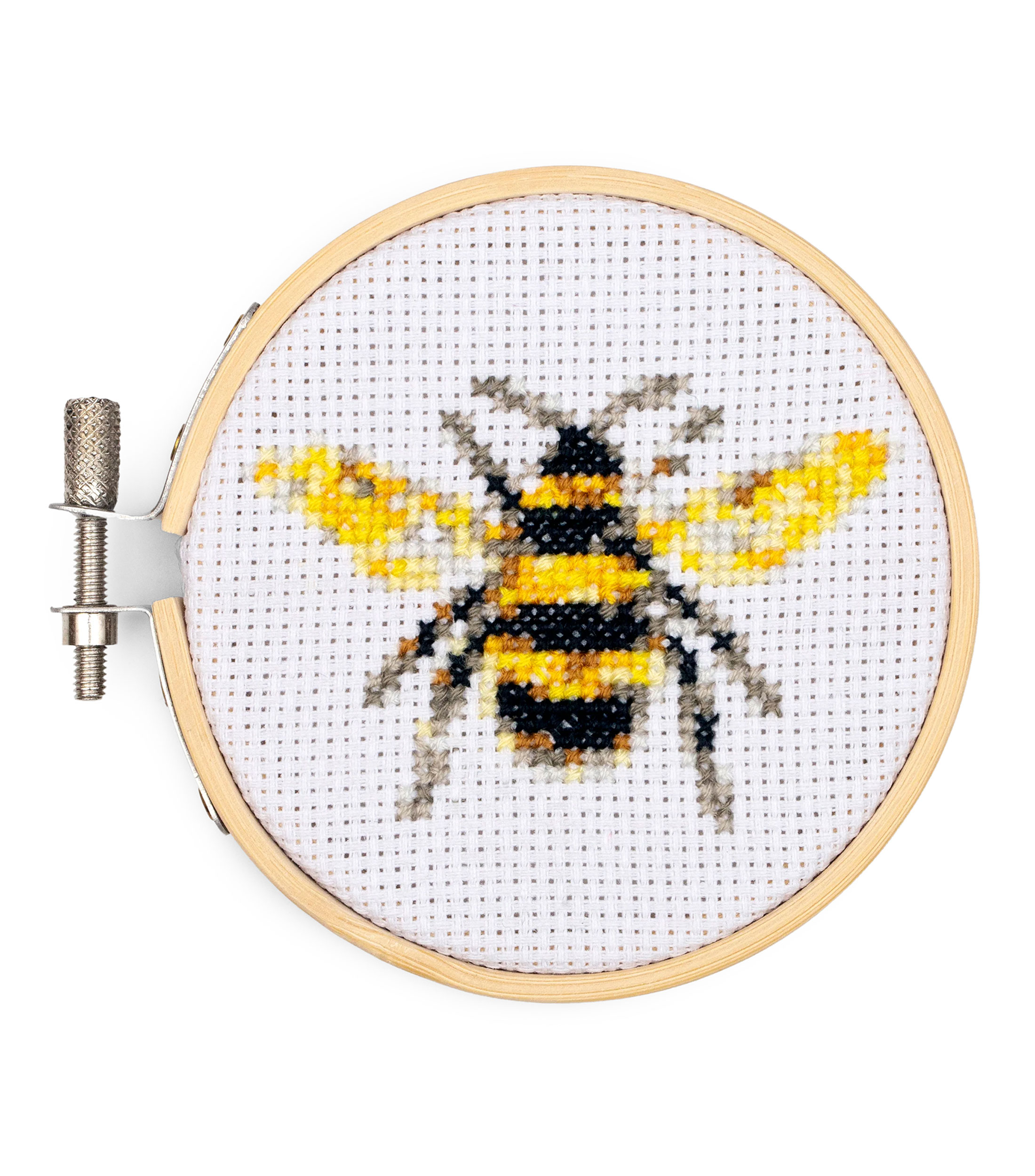 Set de bordado mini en punto de cruz con forma de abeja
