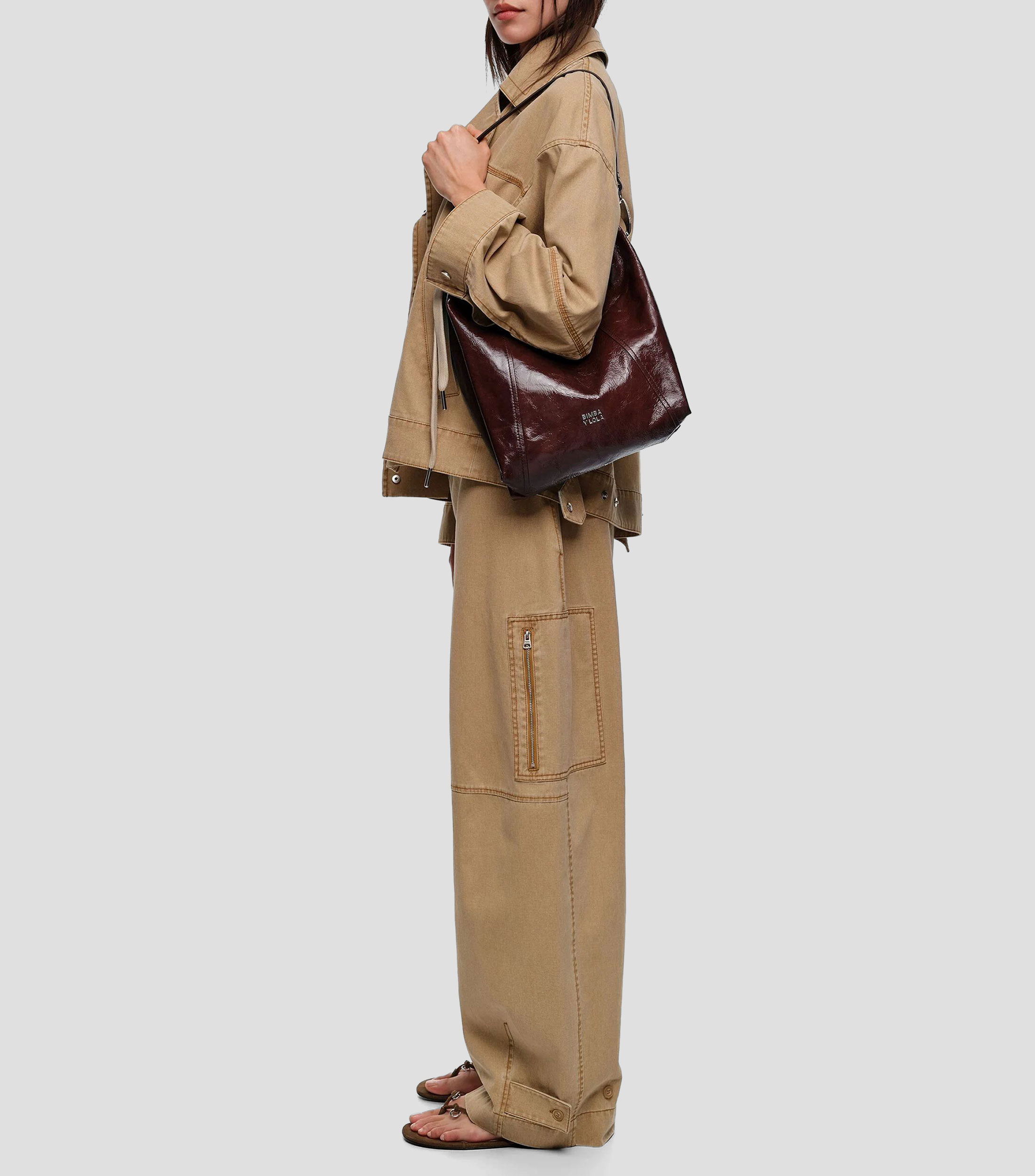 Bolsa shoulder Paper liso Mujer