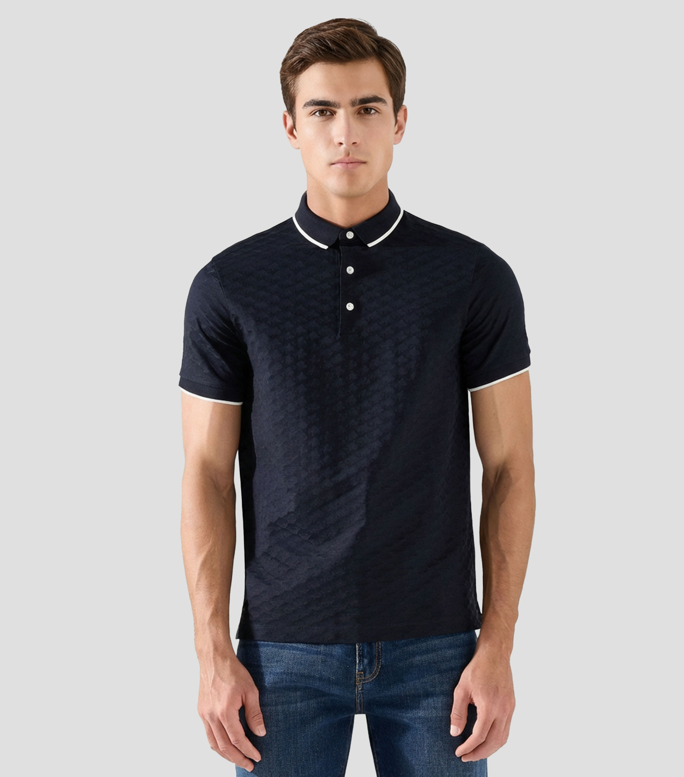 Playera tipo polo de manga corta Hombre