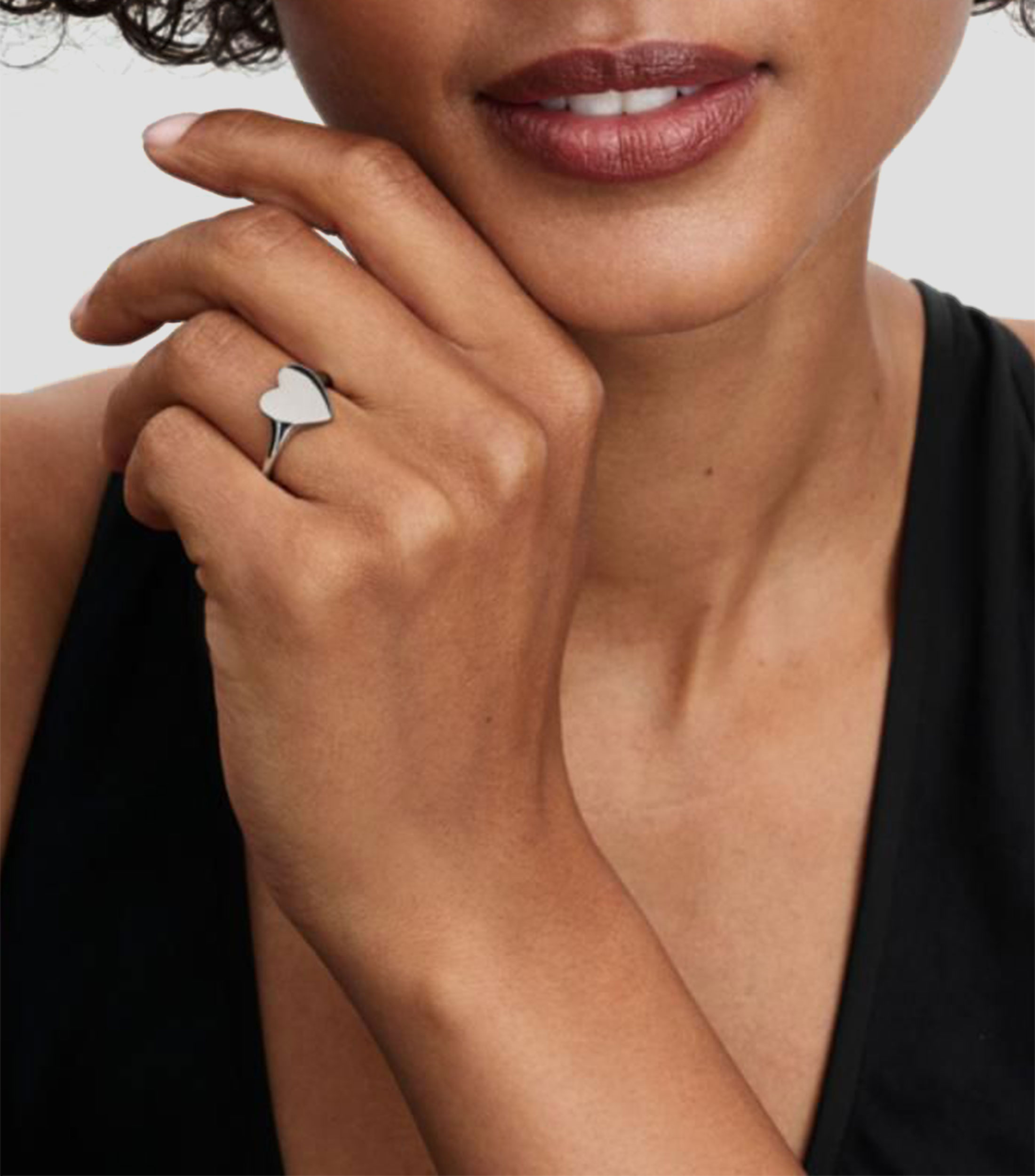 Anillo Engravable Heart en plata Mujer