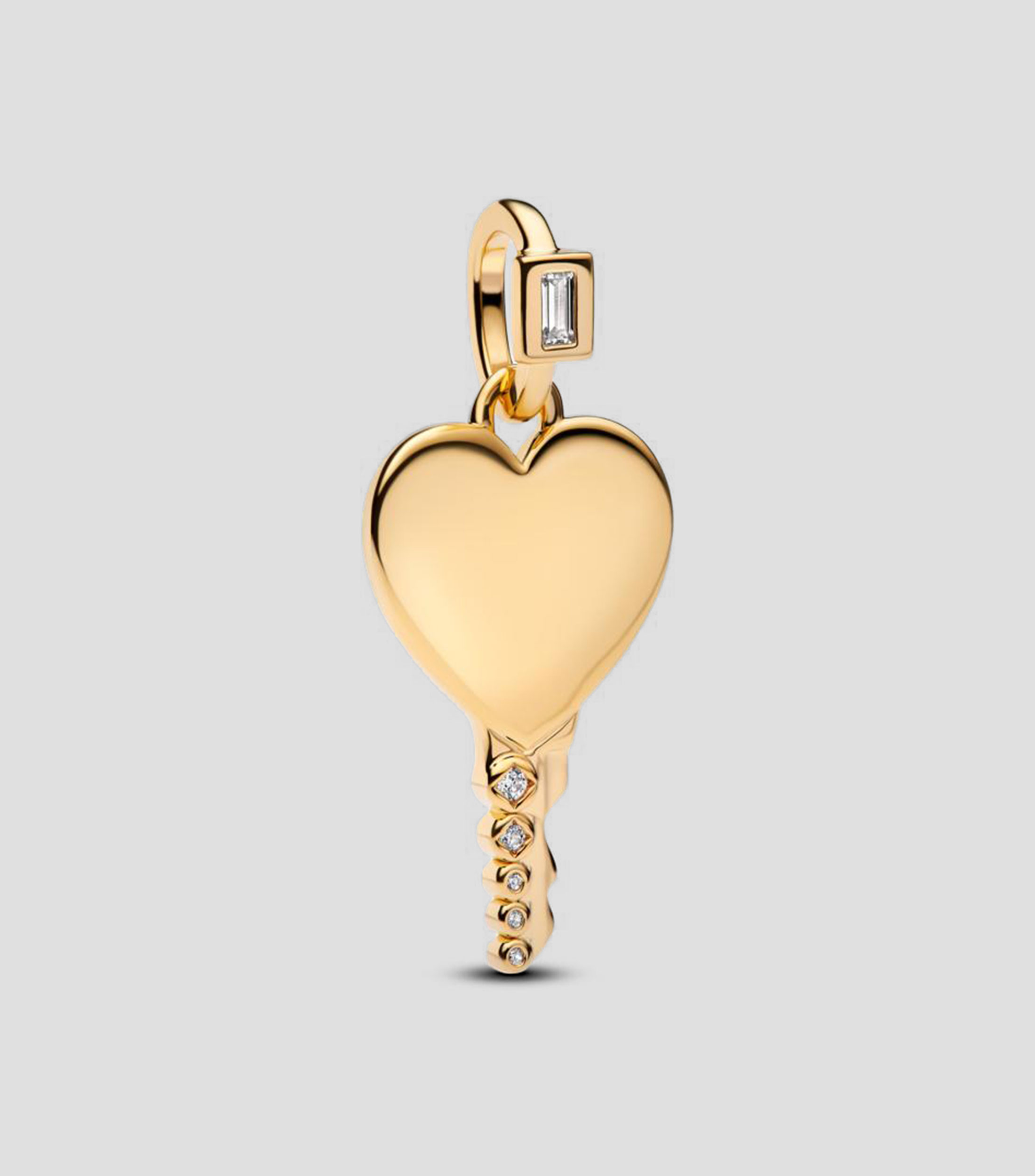Dije en plata Heart Key Mujer