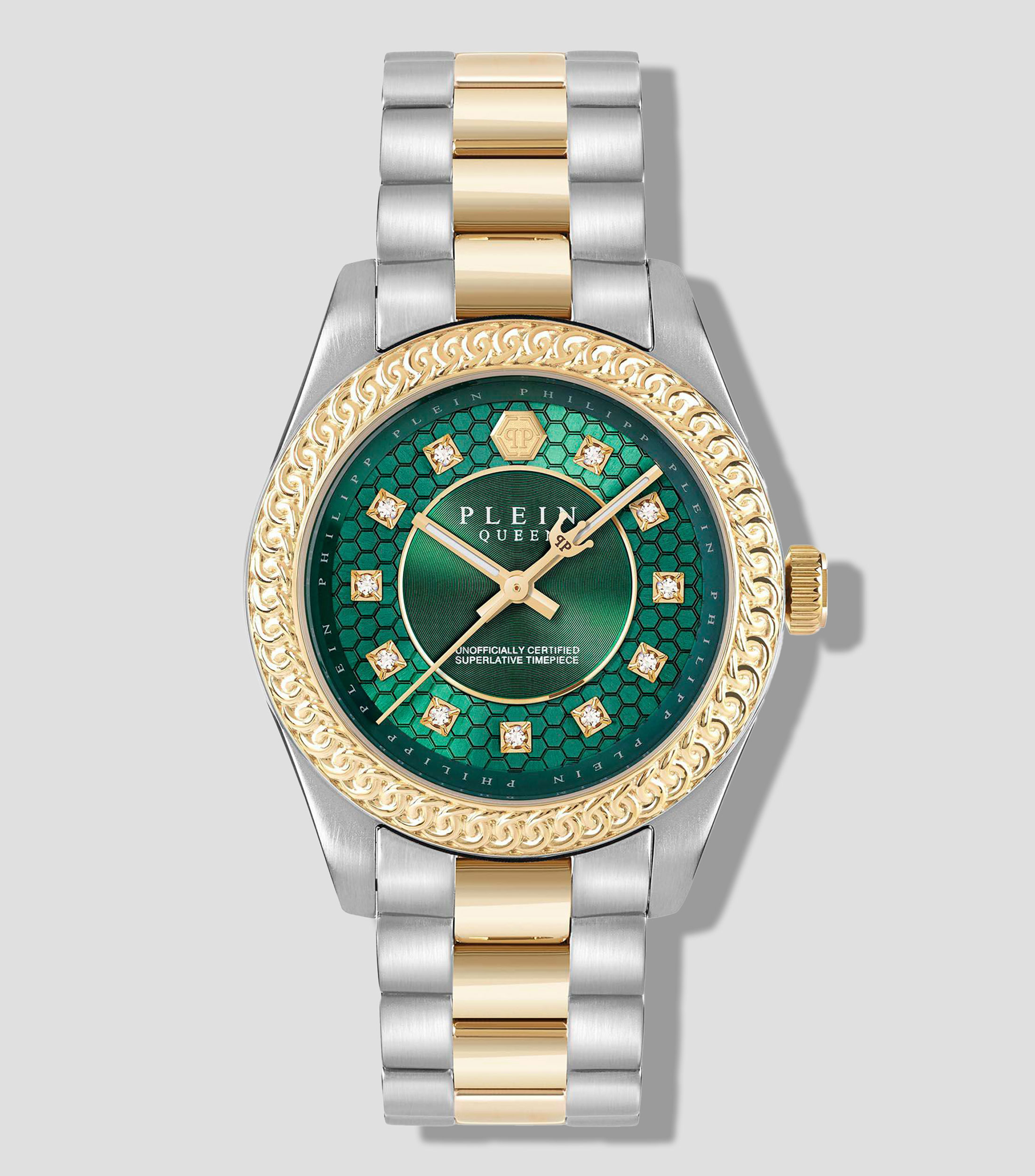 Reloj para Mujer Queen Supreme casual plateado/dorado