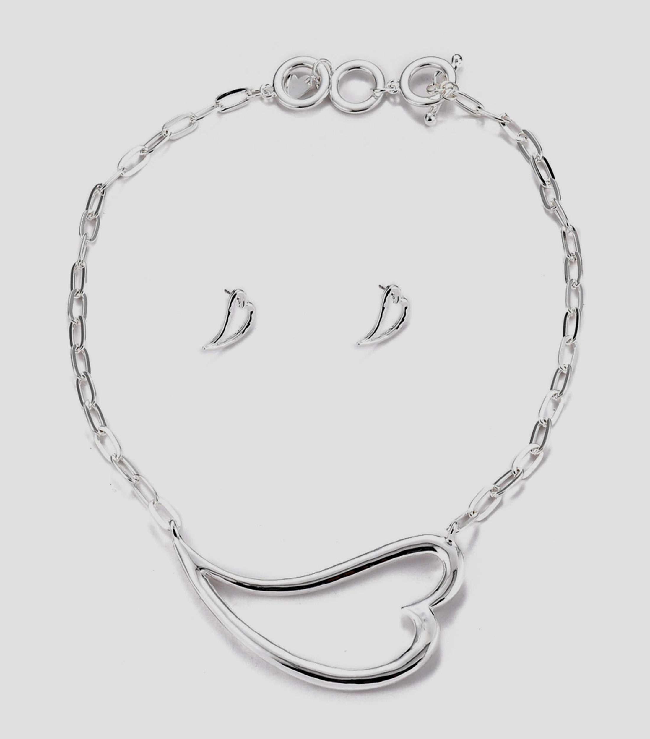 Set collar y aretes Mujer