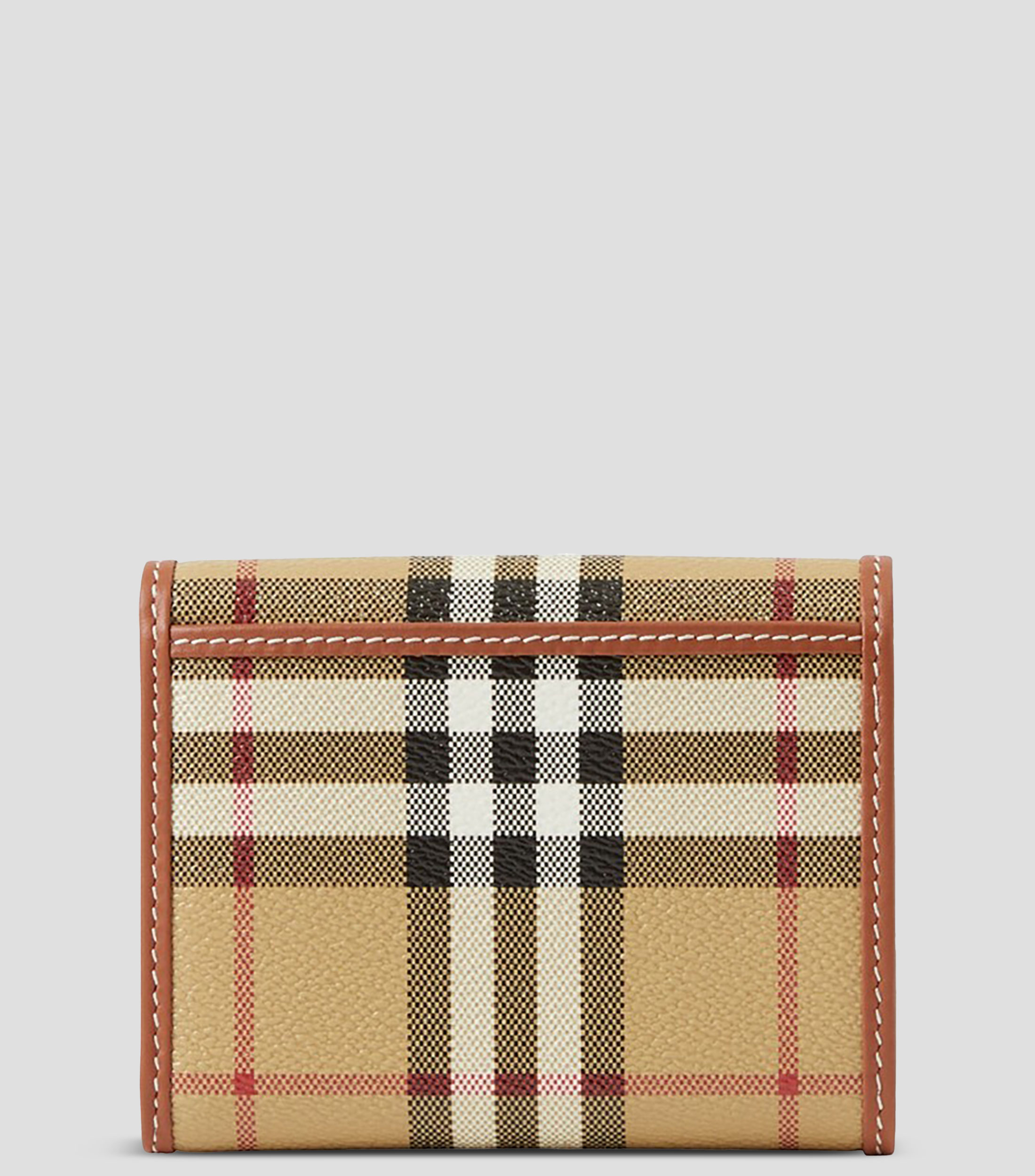 Cartera plegable Check Mujer