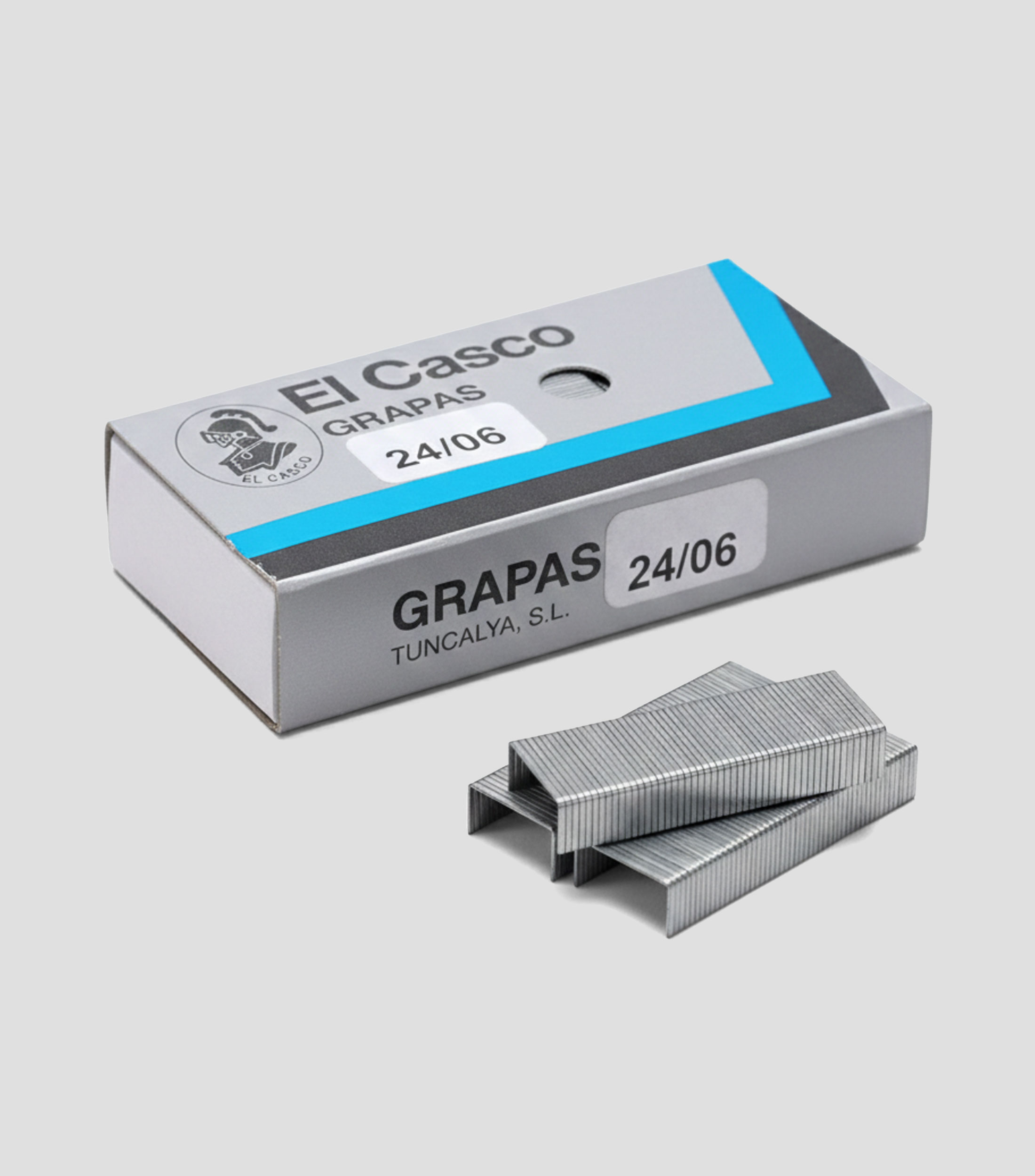 Caja con 100 Grapas 24/6 Galvanizadas