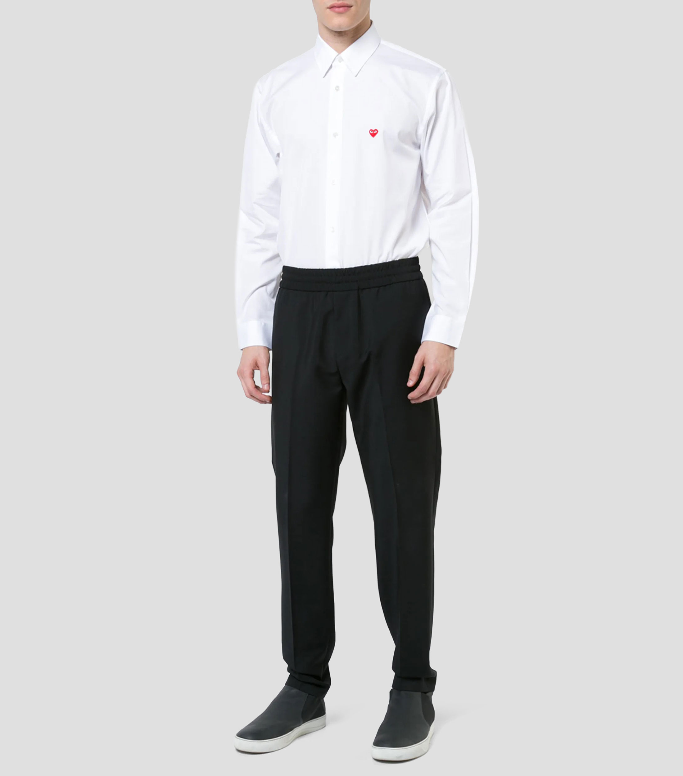 Camisa lisa manga larga Hombre