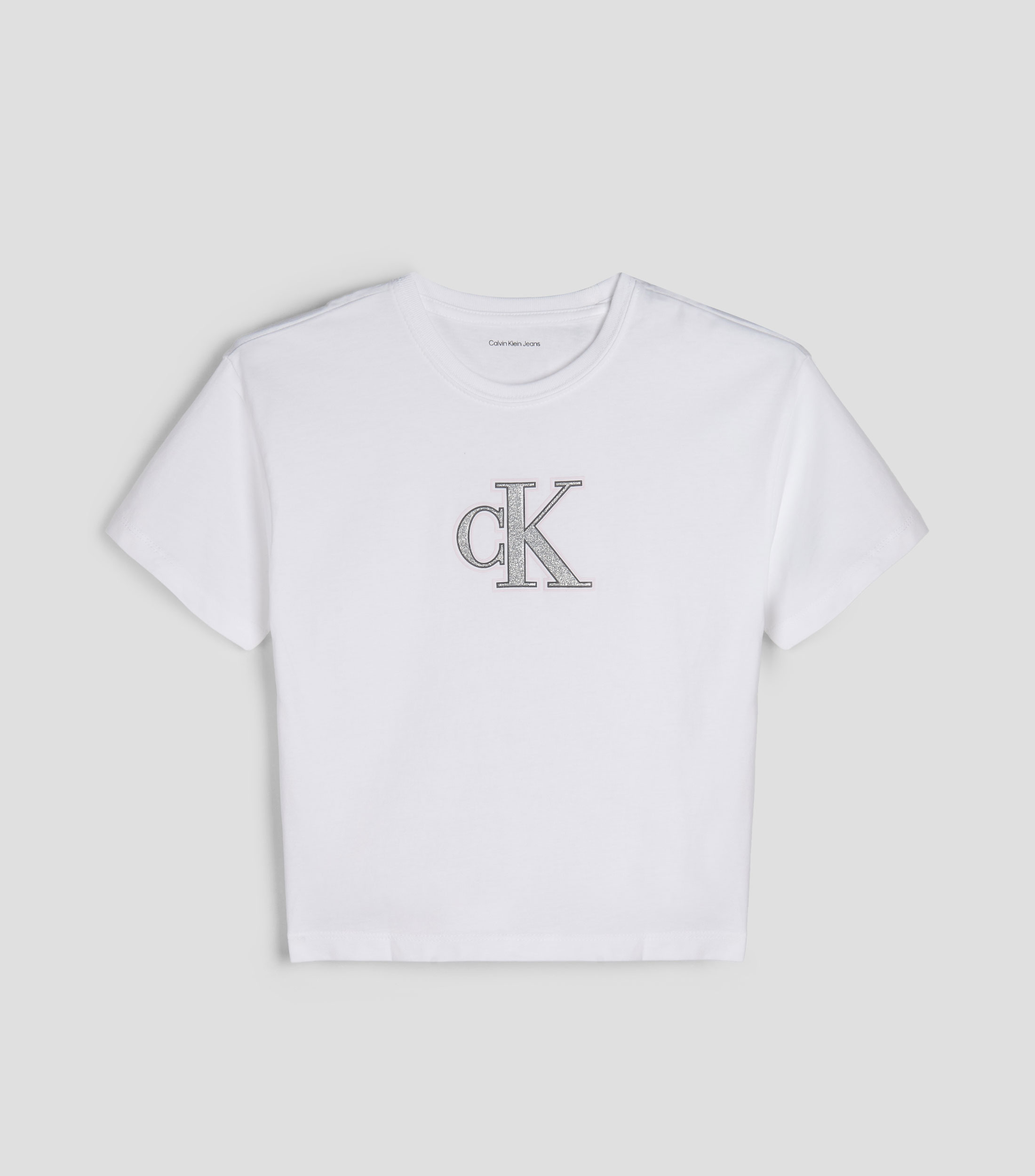 Playera de cuello redondo con manga corta estampada Niña
