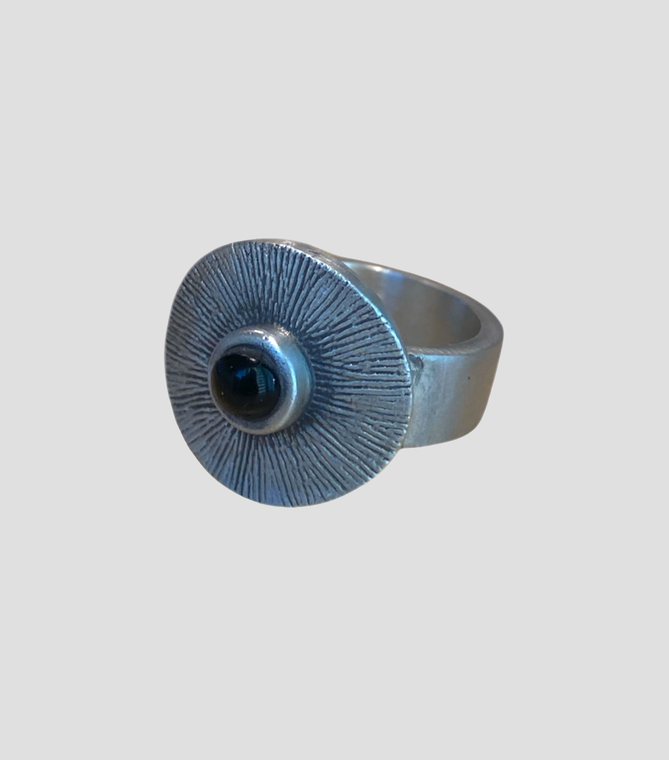 Anillo en plata con ónix Hombre