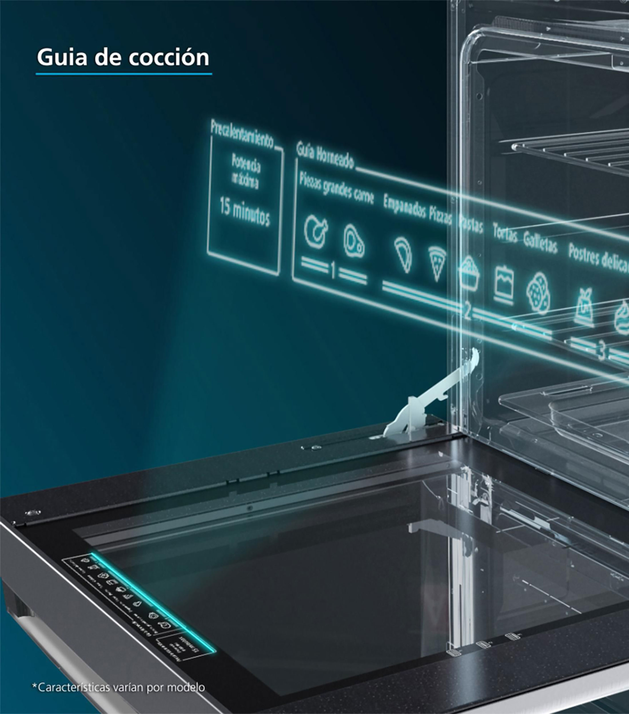 Combo estufa de Piso Air Fry Gas LP / Gas Natural 30" y Campana