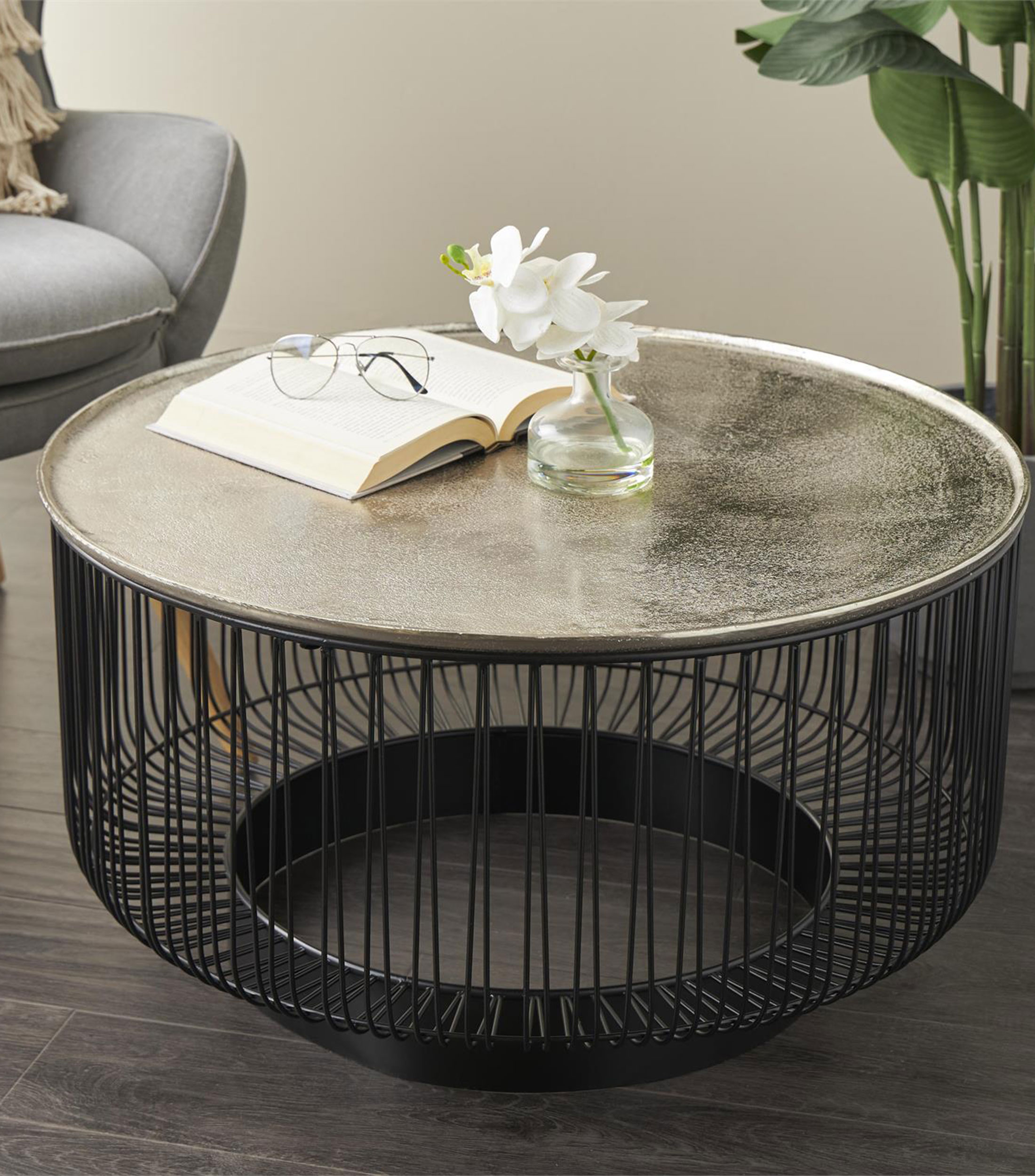 Mesa de centro en aluminio