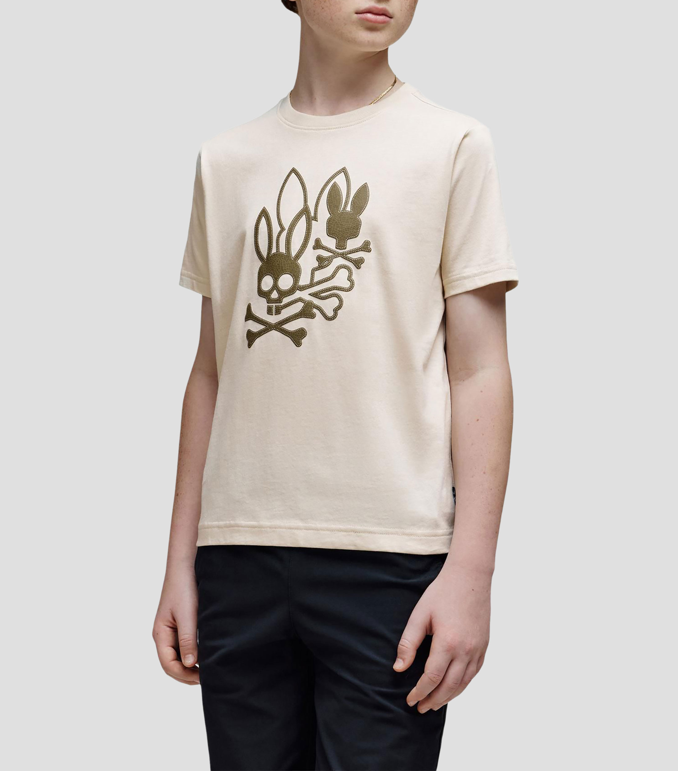 Playera de cuello redondo con manga corta estampada Niño