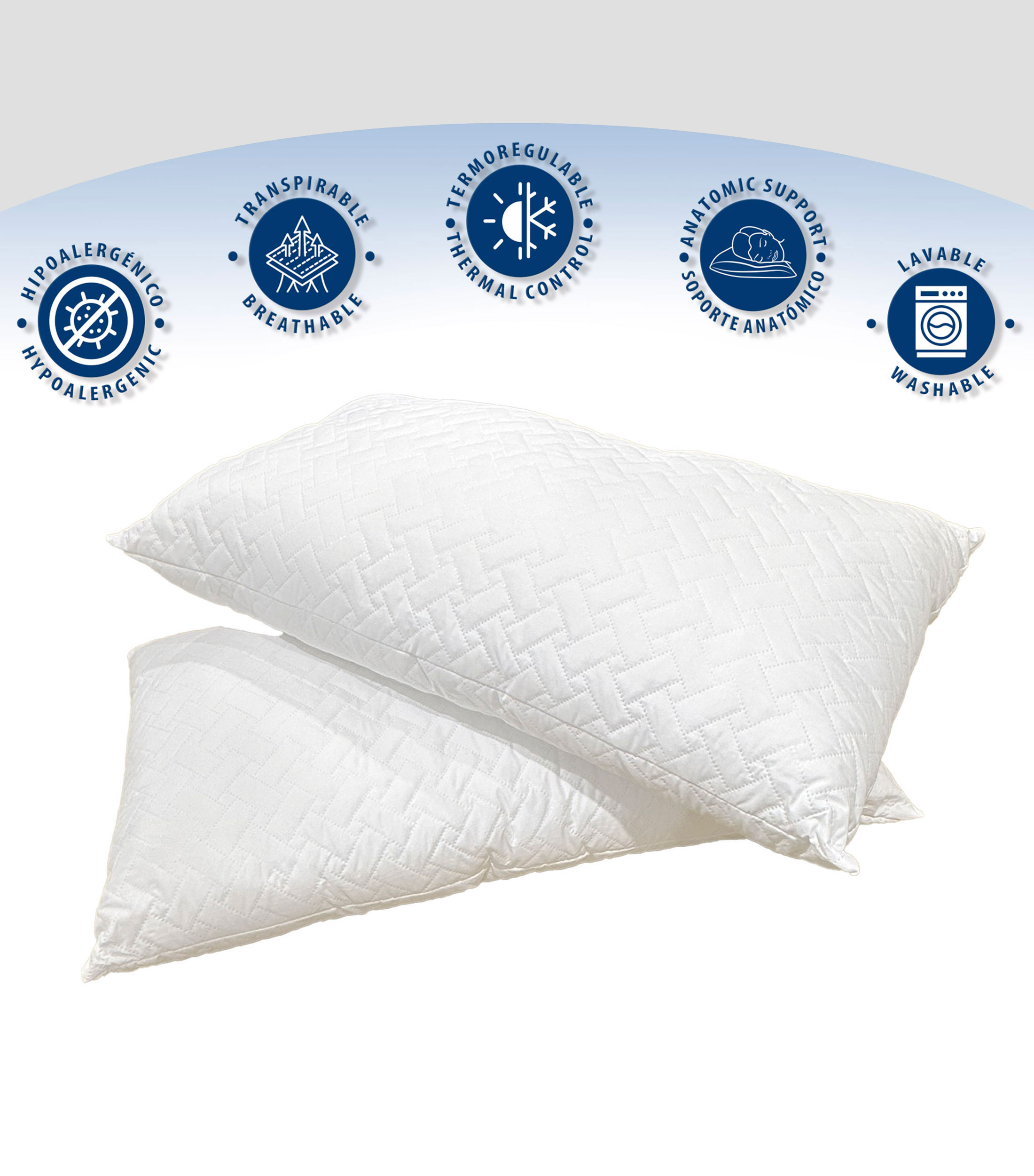 Set de 2 Almohadas King Size Medio Twin