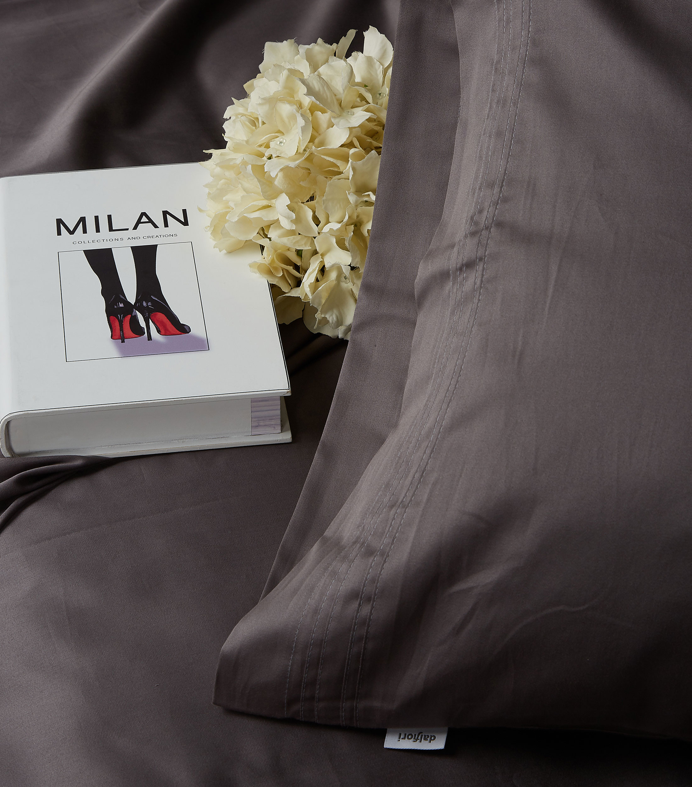 Funda para Almohada King Size en Algodon Gris Oxford
