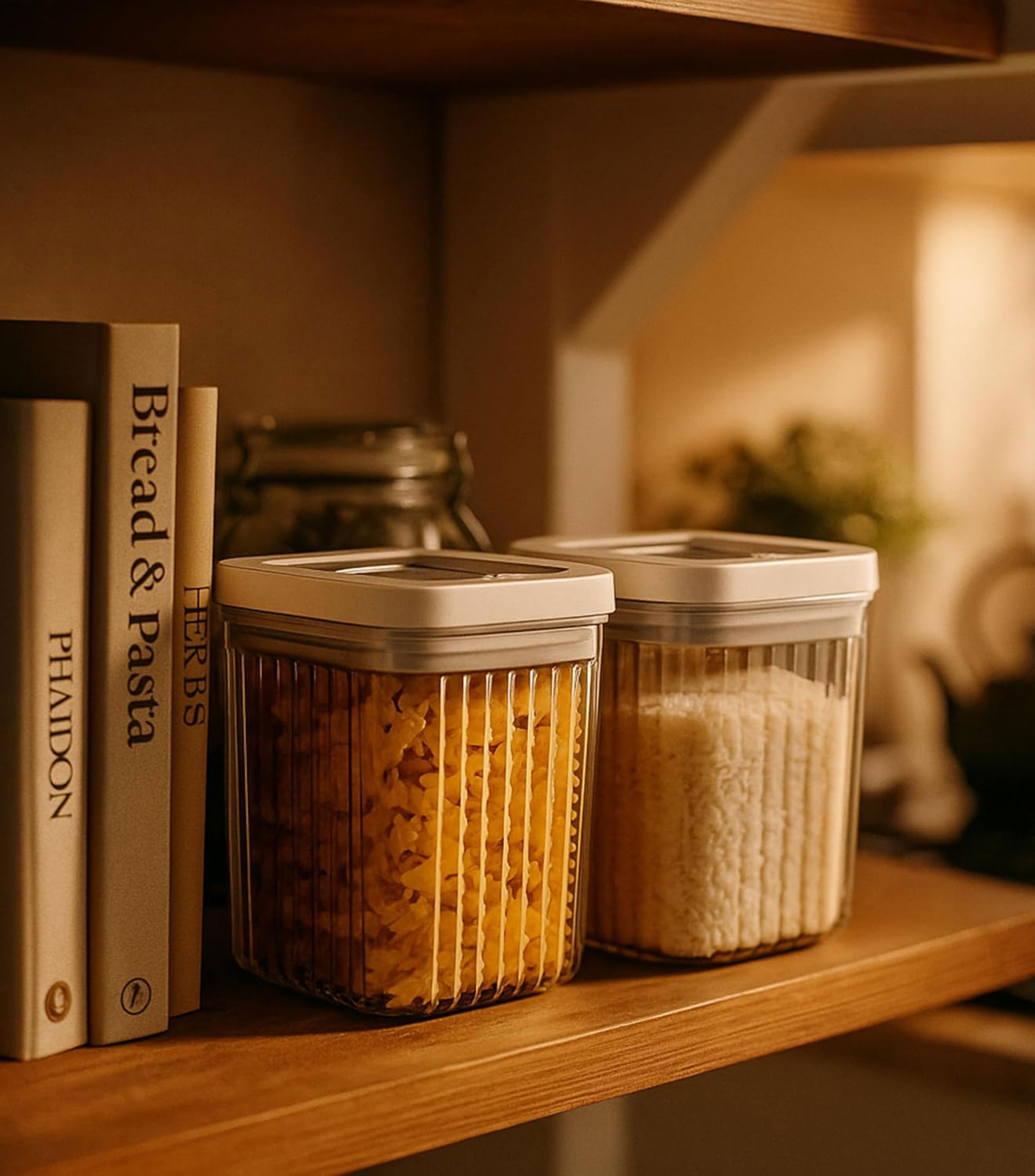 Set 2 contenedores herméticos para cocina en plástico