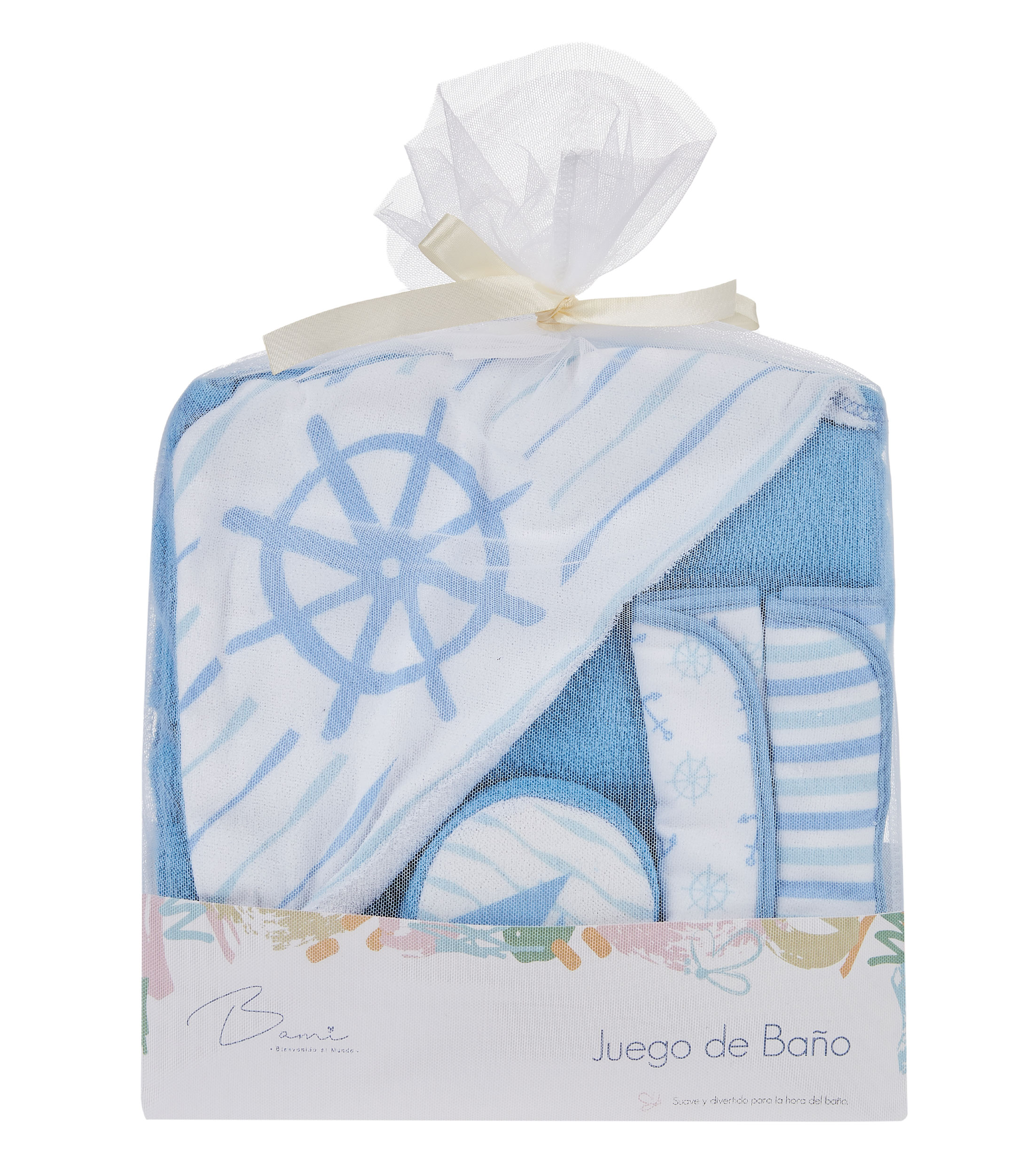 Set de Baño Anclas Marinas 4 Piezas Bebé