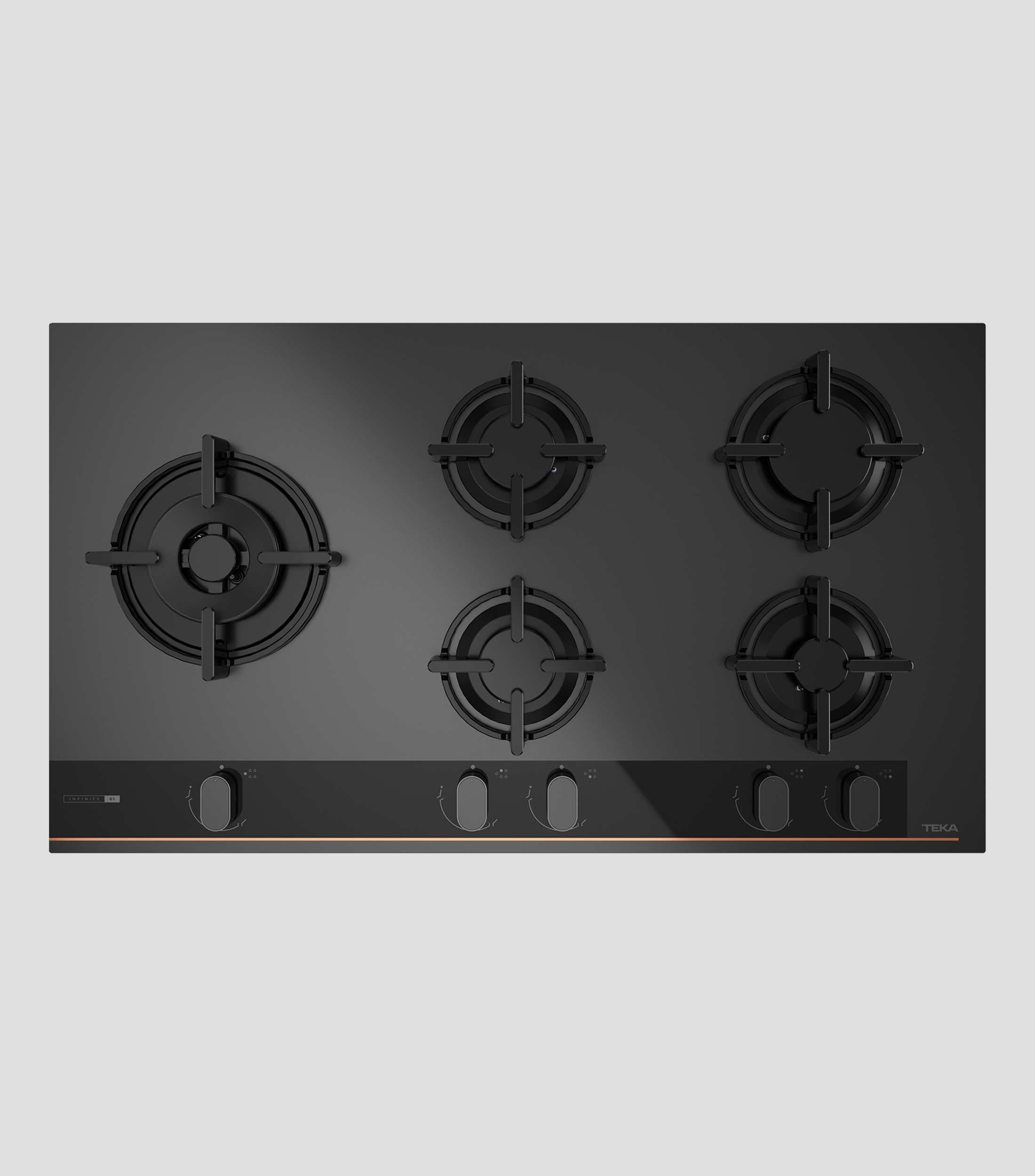 Parrilla de gas en Cristal vitroceramico biselado