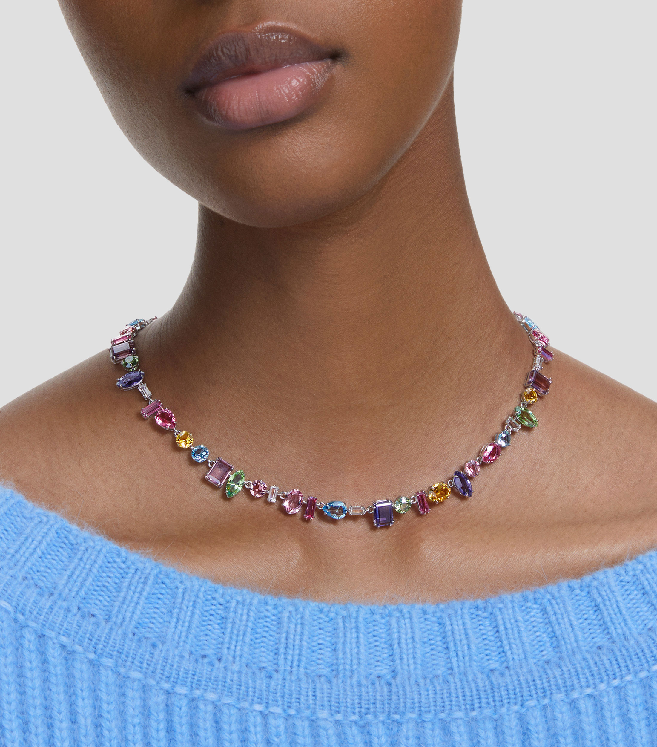 Collar con Gemas Multicolor Mujer