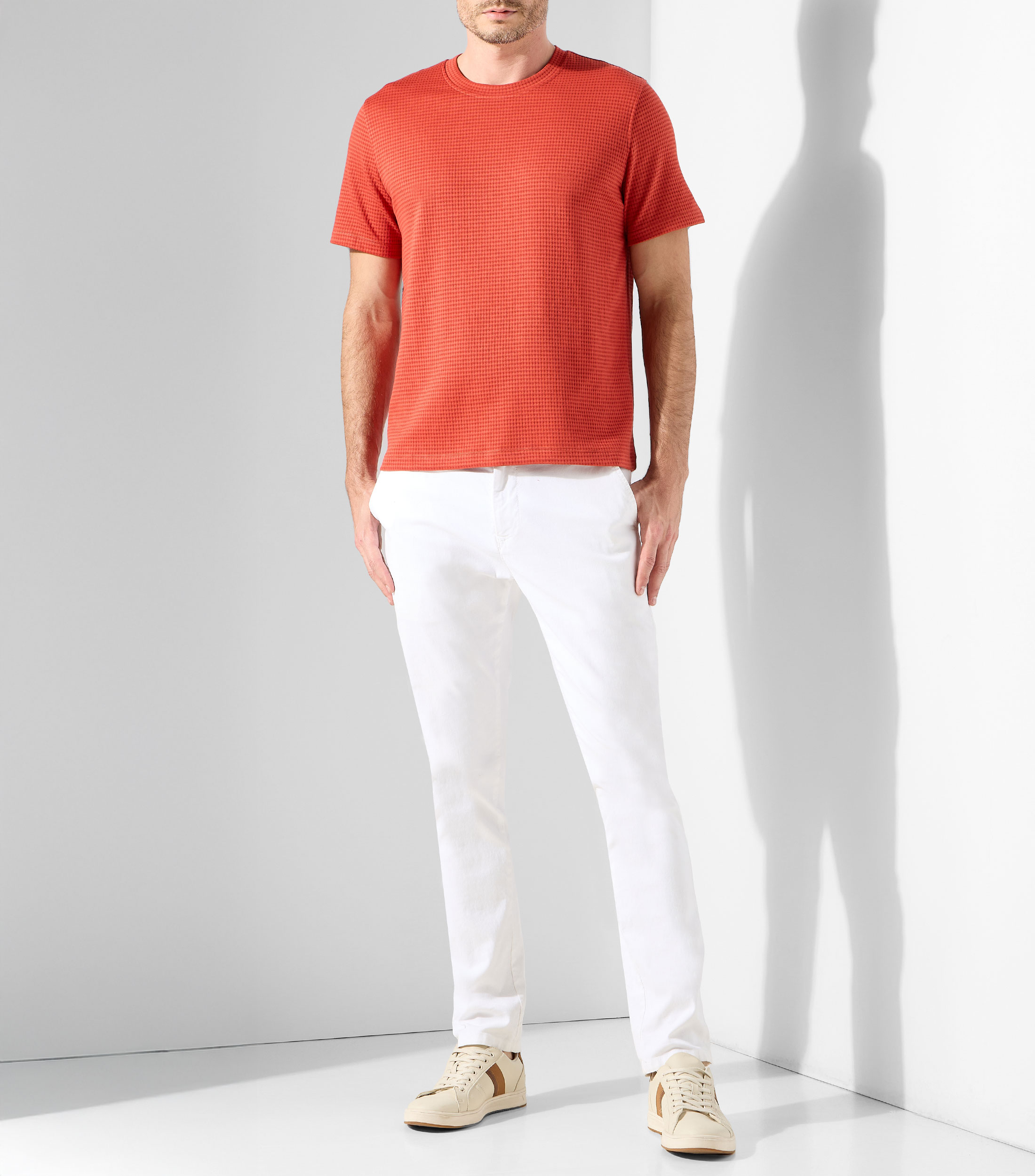 Playera cuello redondo manga corta lisa Hombre