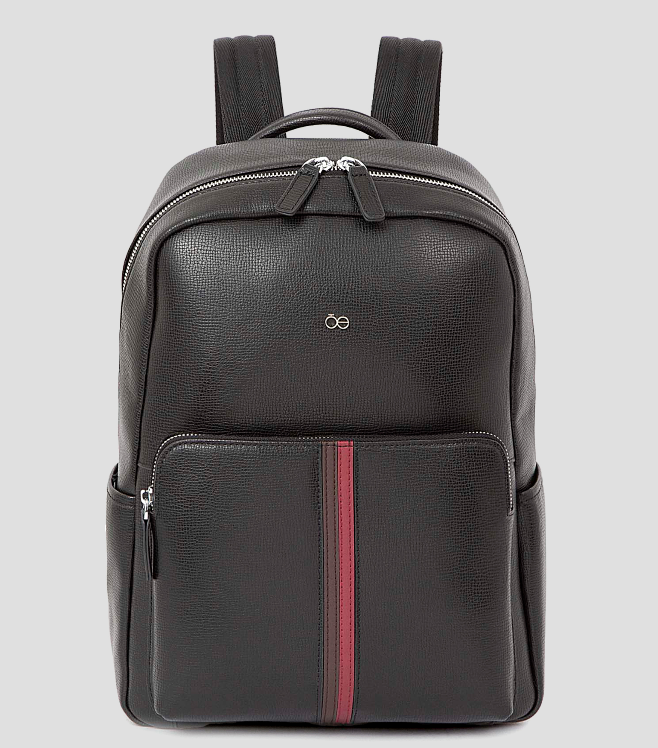 Mochila de Cuero para Hombre con Porta Laptop Moda - Negro