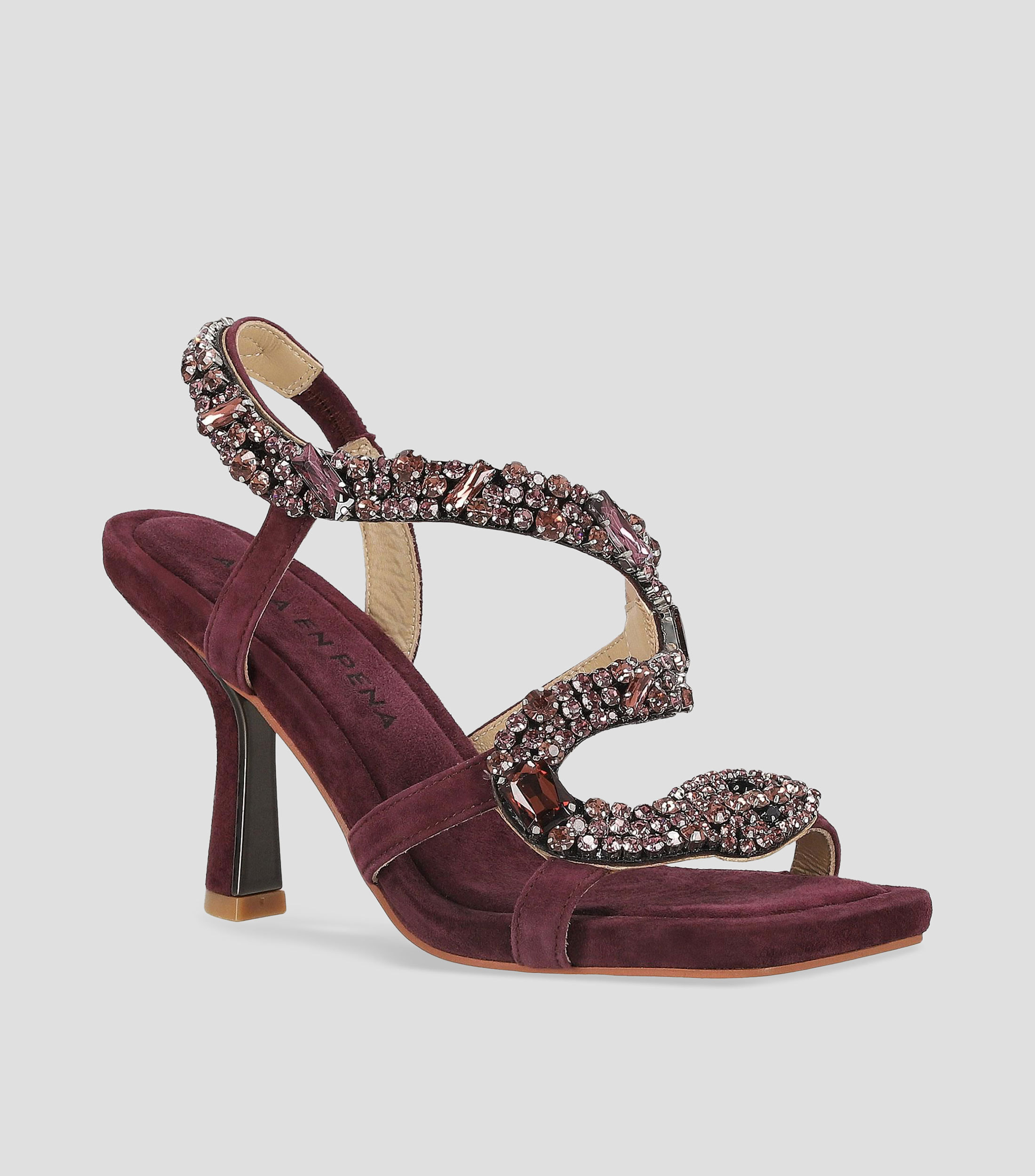 Sandalias con tacón alto de aguja Mujer