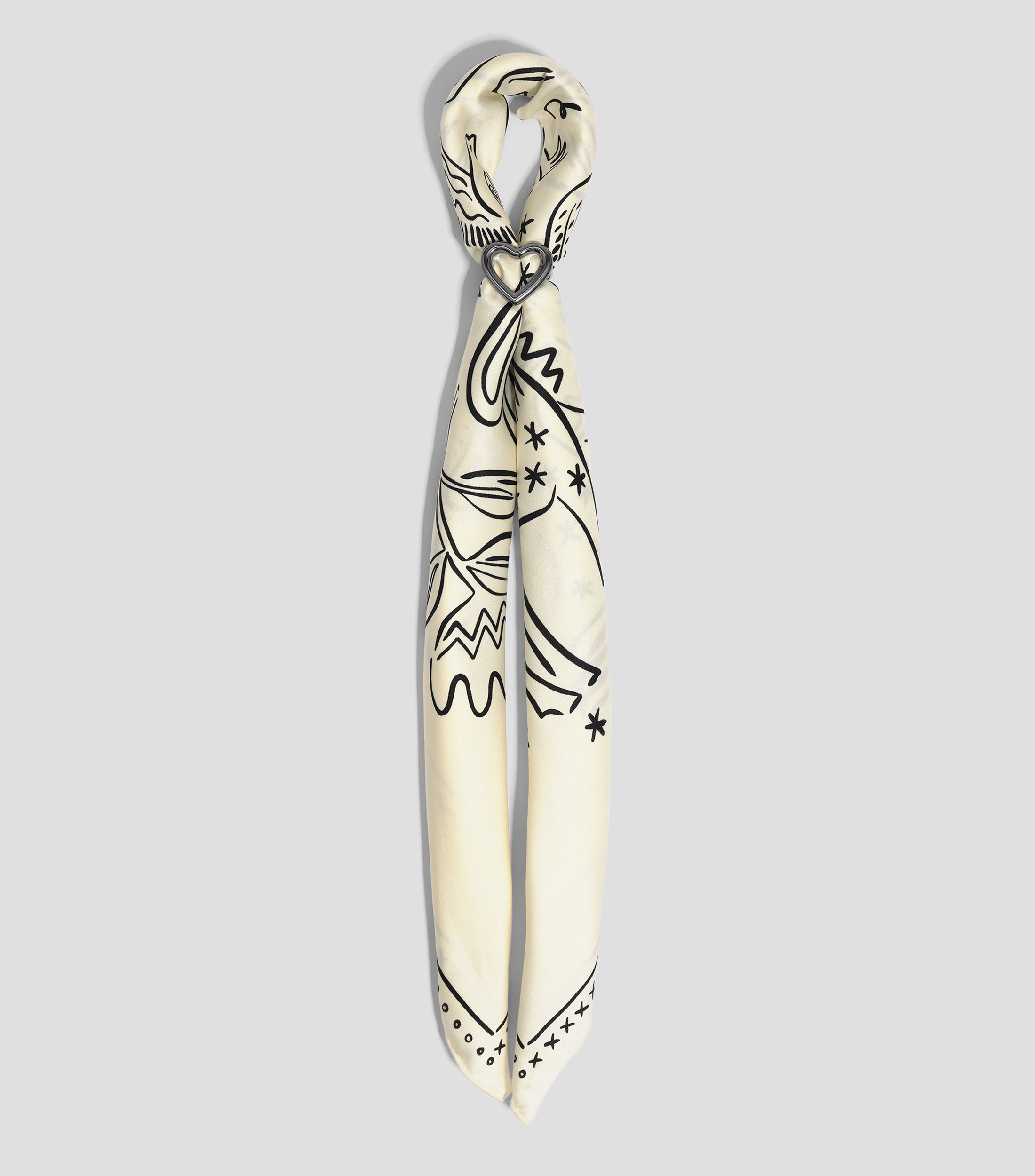 Charm para bolsa panuelo esoterico marfil Mujer