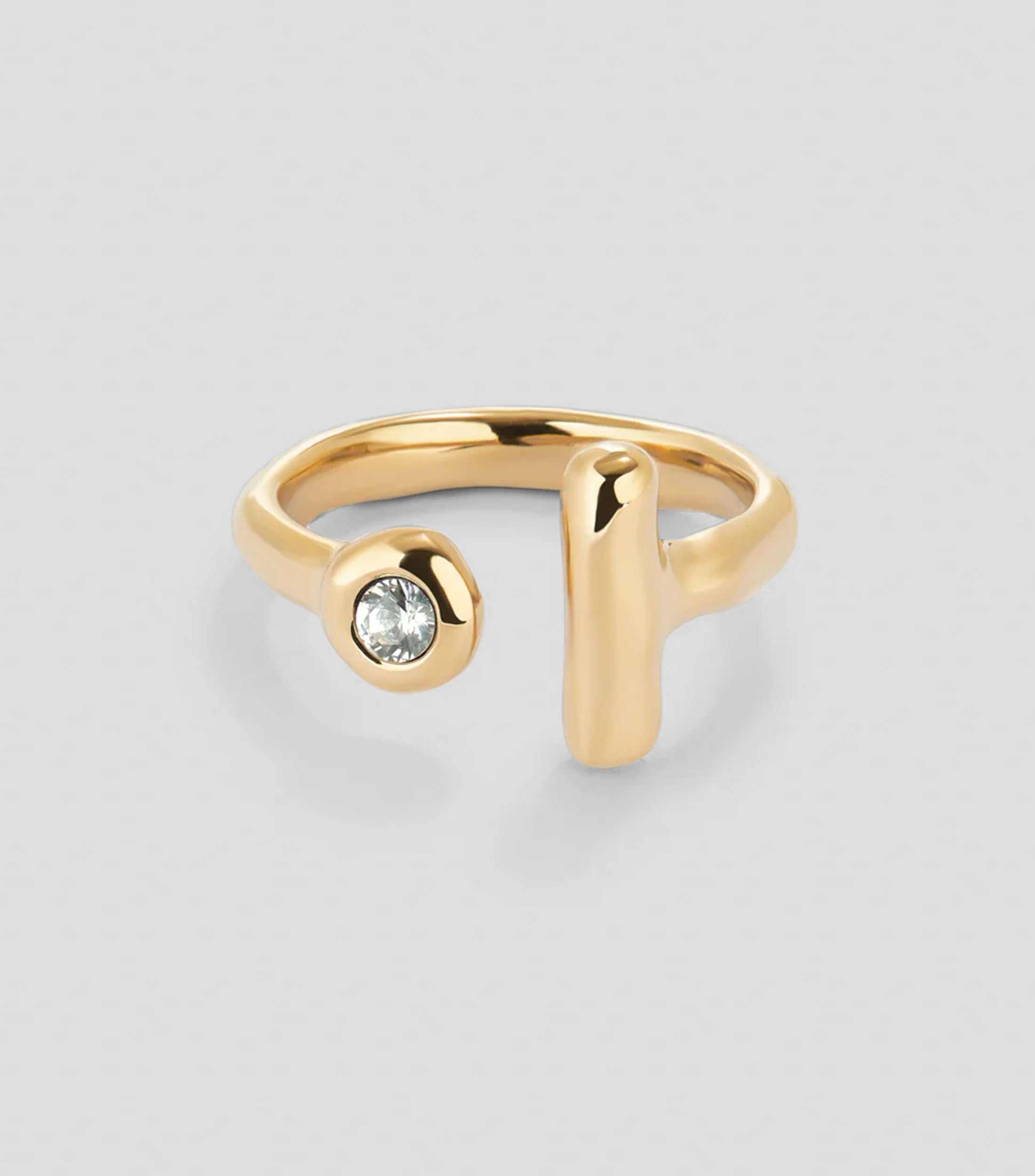 Anillo con incrustación de topacio Mujer