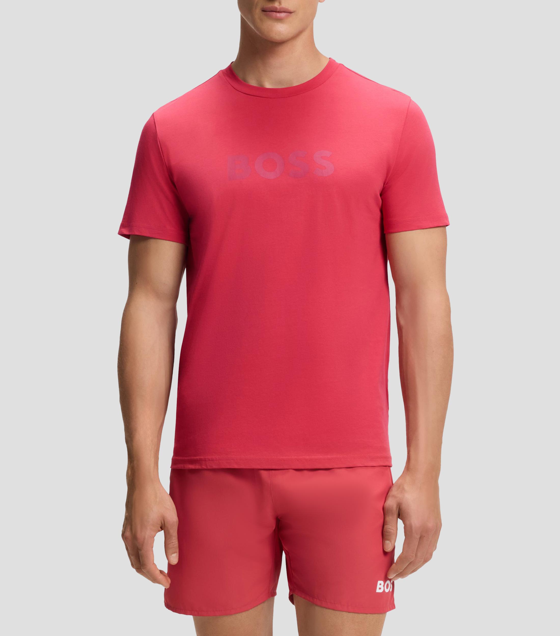 Playera cuello redondo manga corta estampada Hombre