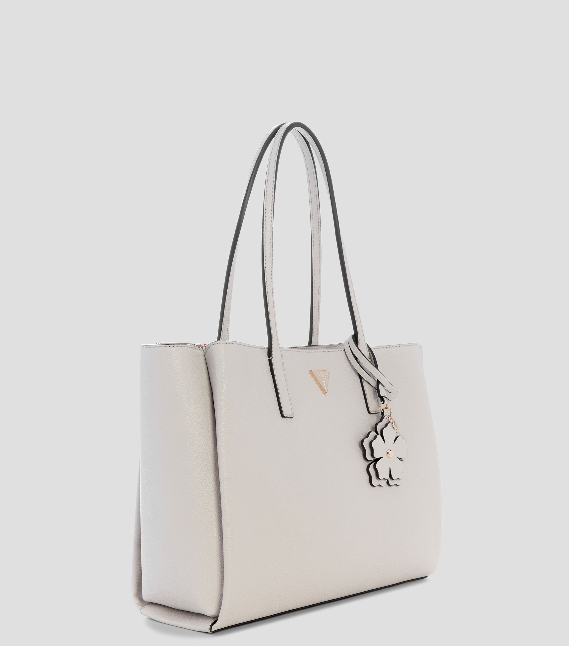 Bolsa tote lisa con detalle texturizado Mujer