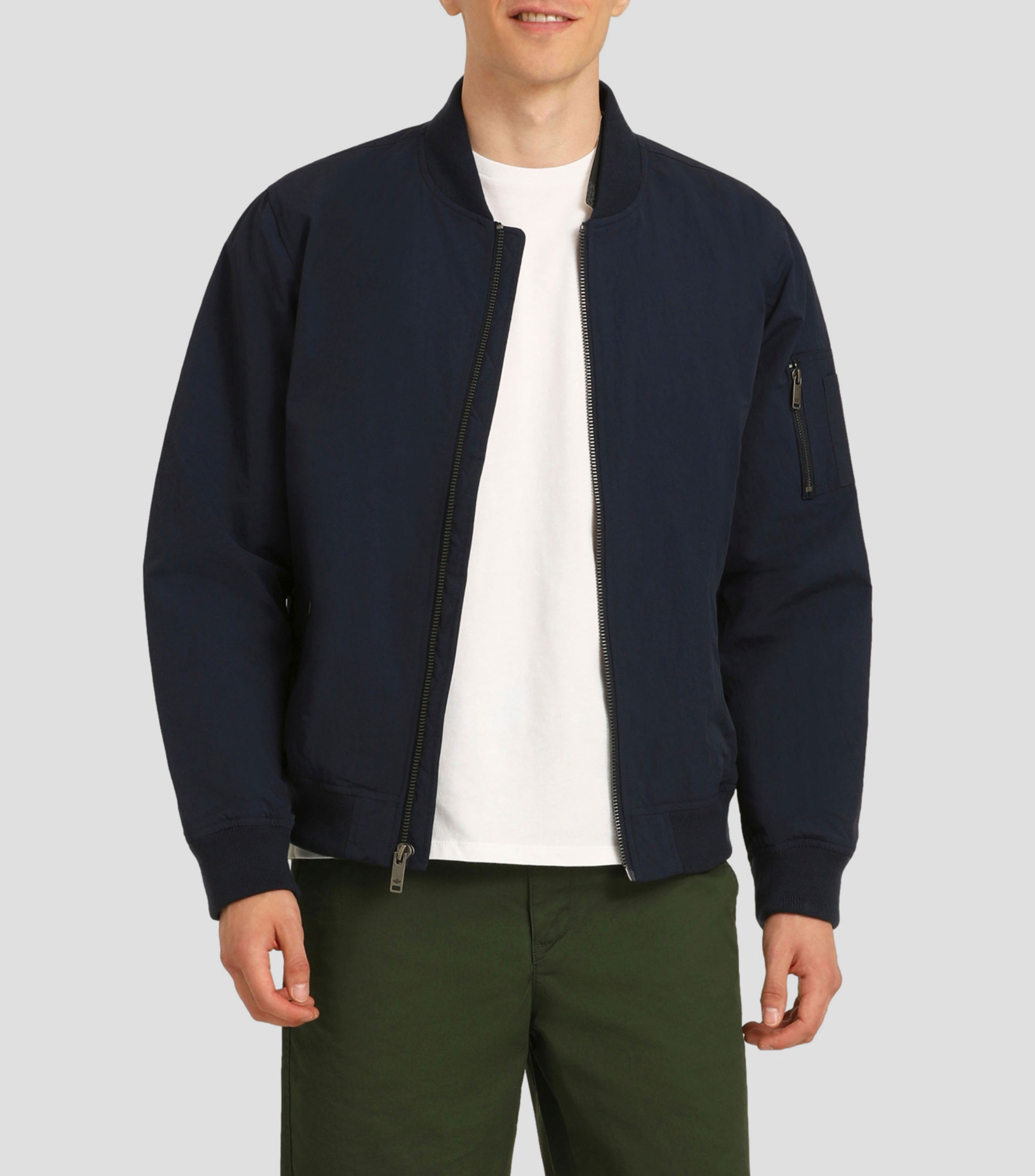 Veste Bomber Homme Dockers Ron – Mélange Laine – Noir – Design Fonctionnel Avec Poches Zippées