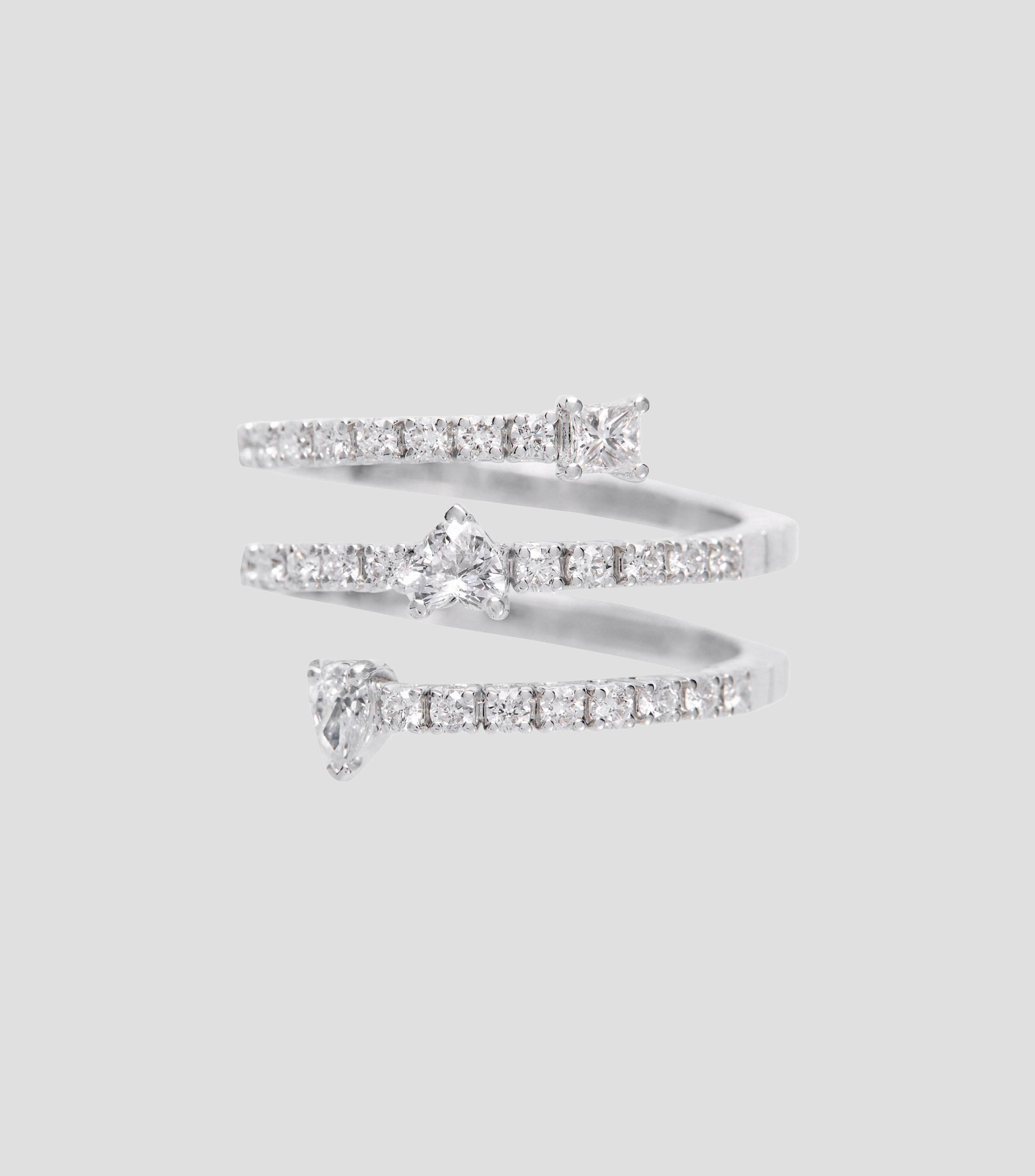 Anillo en oro blanco de 18 kilates City Diamonds con diamantes Talla 7 Mujer