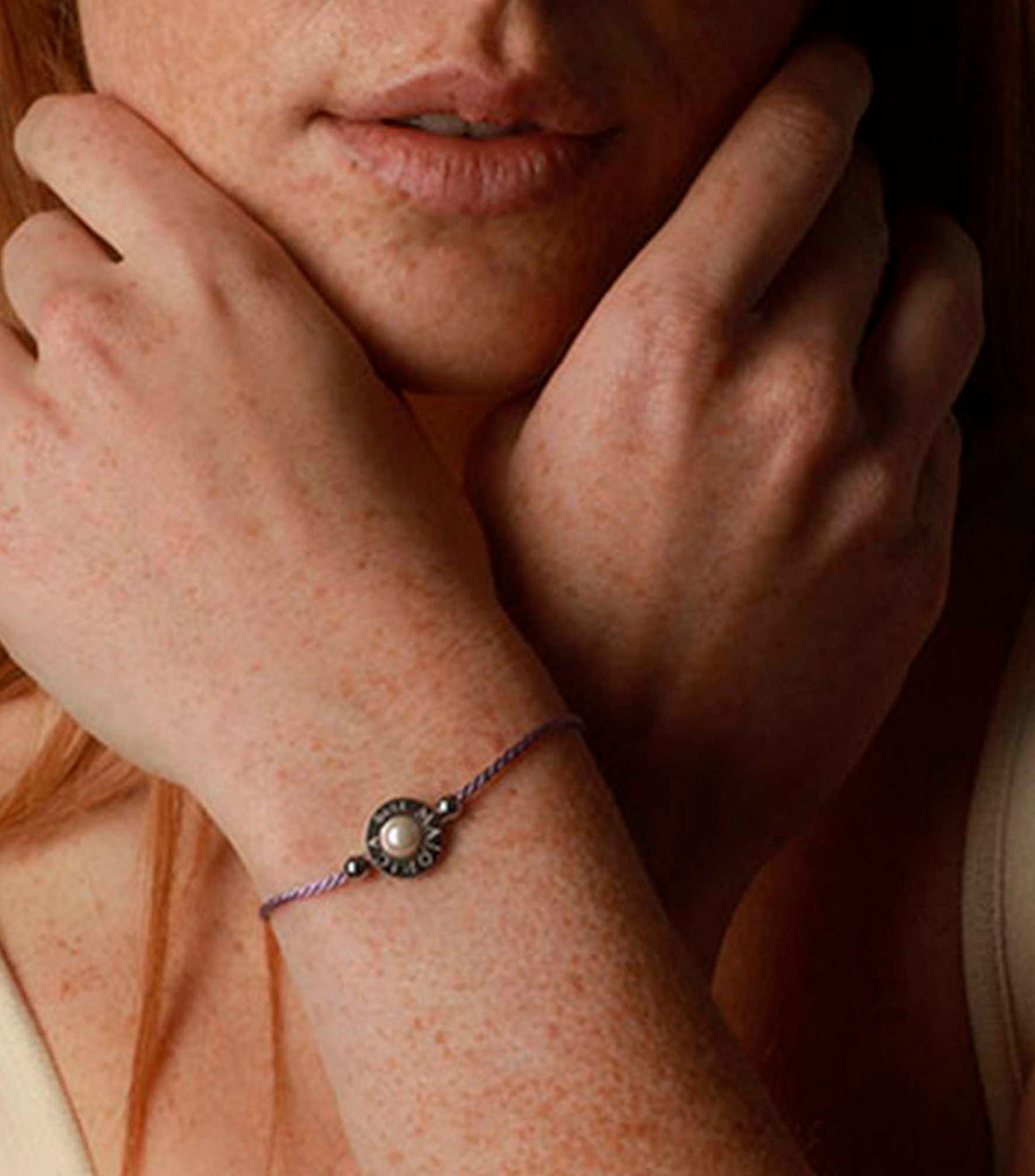 Brazalete ajustable con perla Lipari Mujer