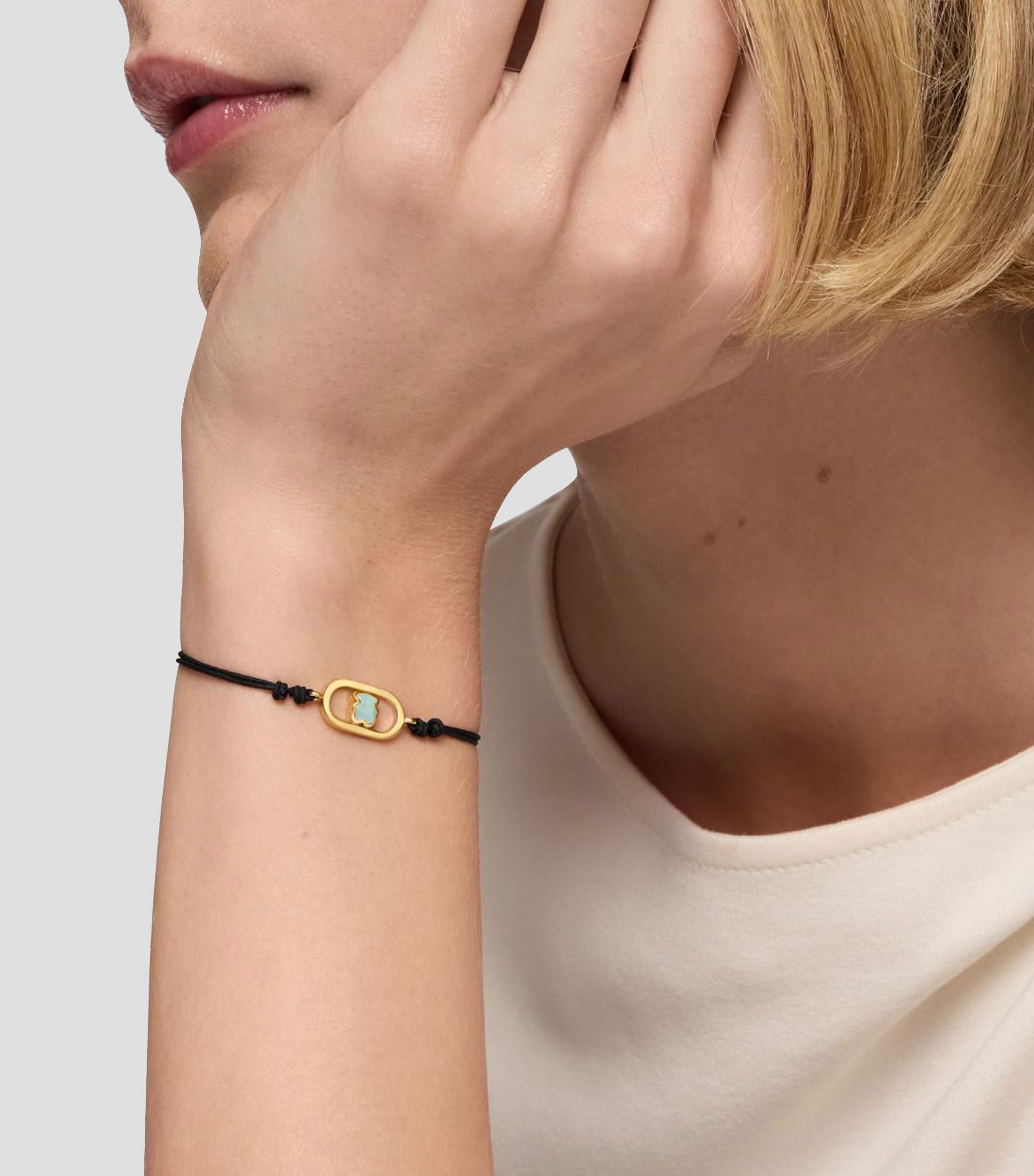 Pulsera negra con amazonita Camille Mujer