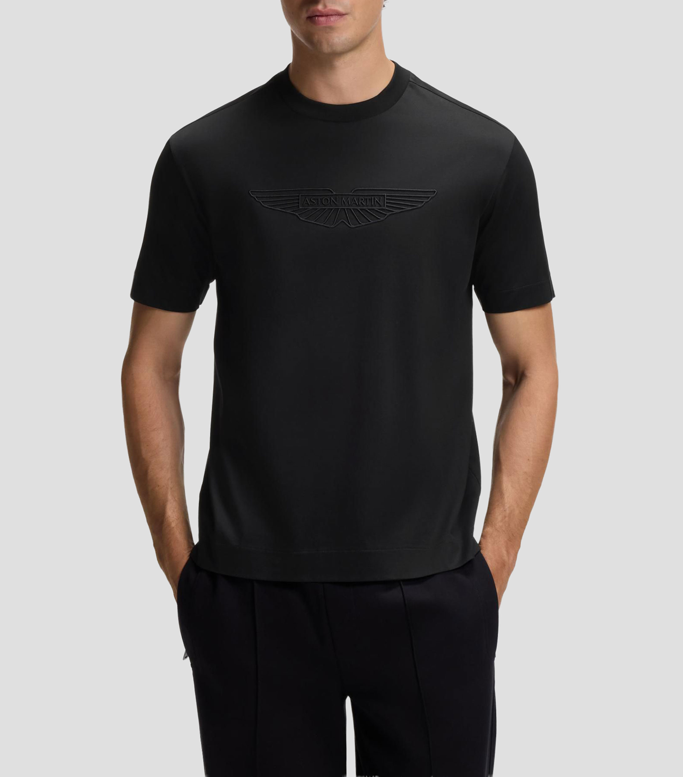 Playera Boss x Aston Martin de algodón mercerizado Hombre