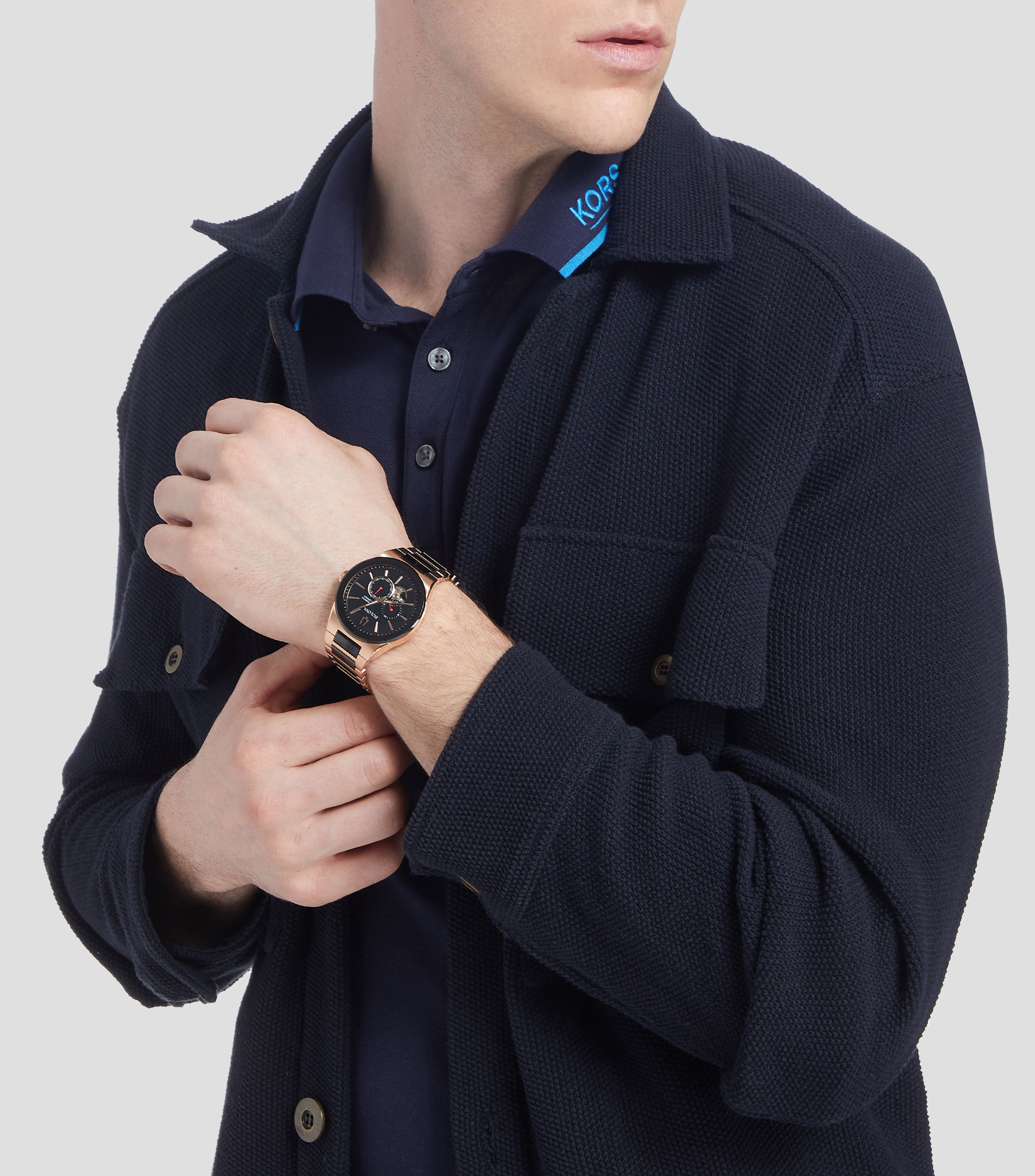 Reloj para Hombre Latín Grammy de Vestir Oro rosa, Negro