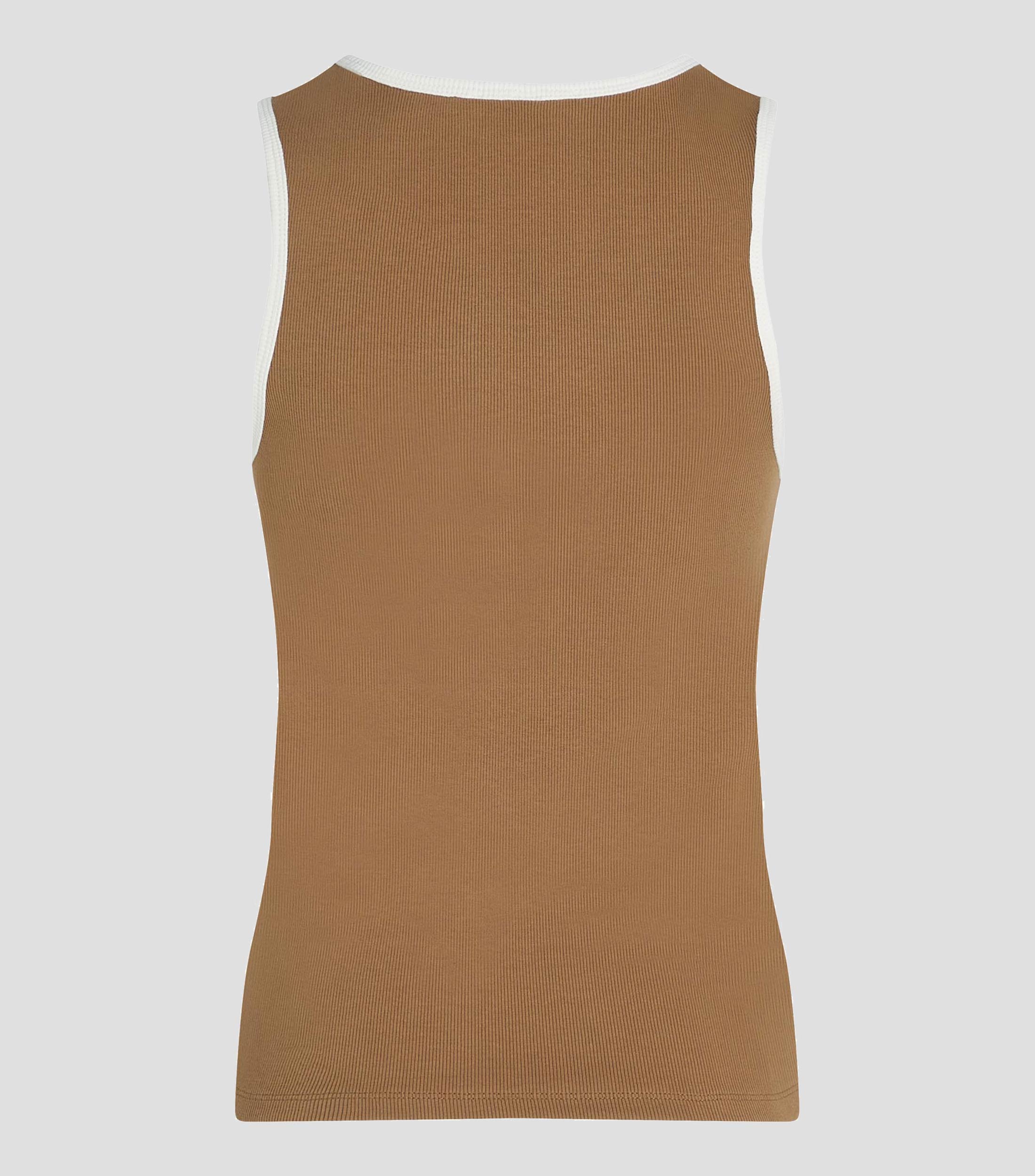 Tank acanalado sin mangas Mujer
