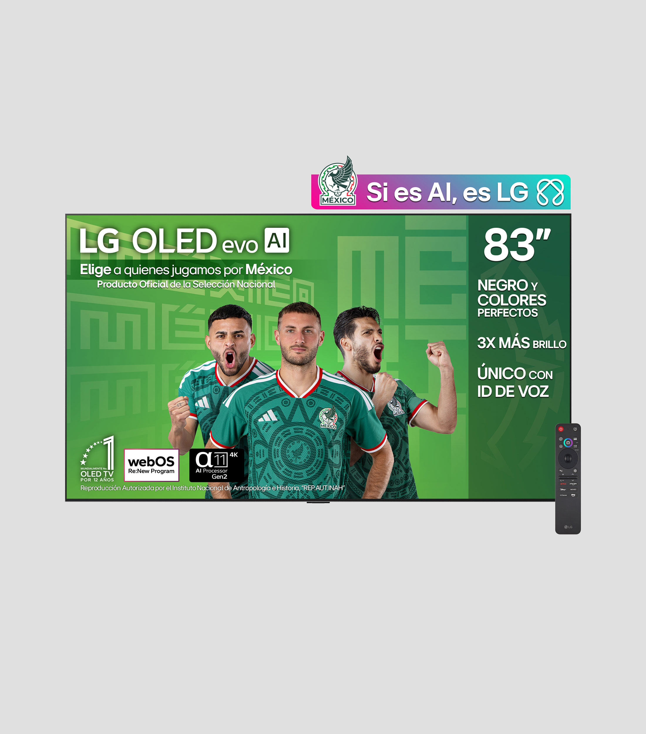 Pantalla 83 pulgadas plana OLED evo AI G5 4K SMART TV 2025