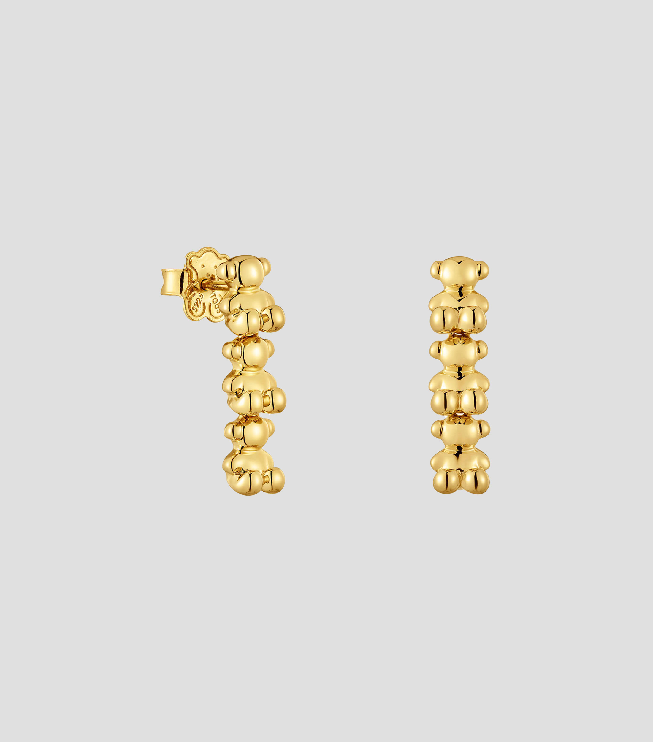 Aretes largos con motivos de oso Bold Bear Mujer