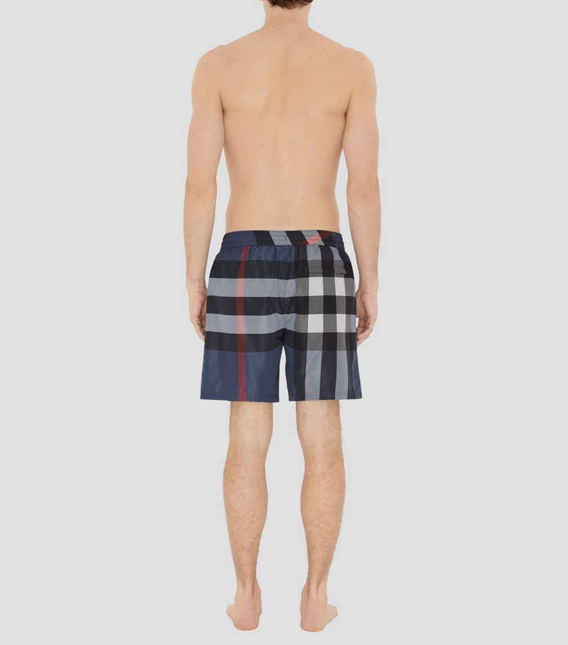 Traje de baño corto con cuadros Hombre